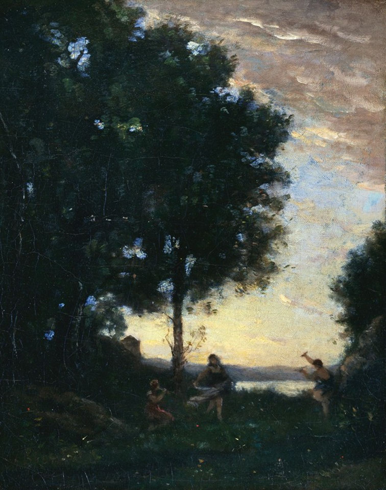 Faunes et nymphes dansant by Camille Corot