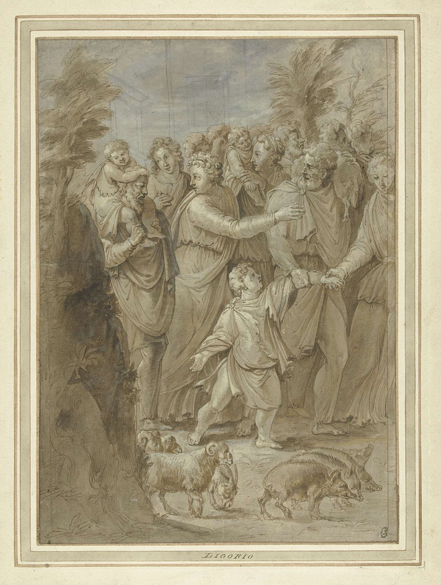 Uittocht der Israëlieten by Pirro Ligorio