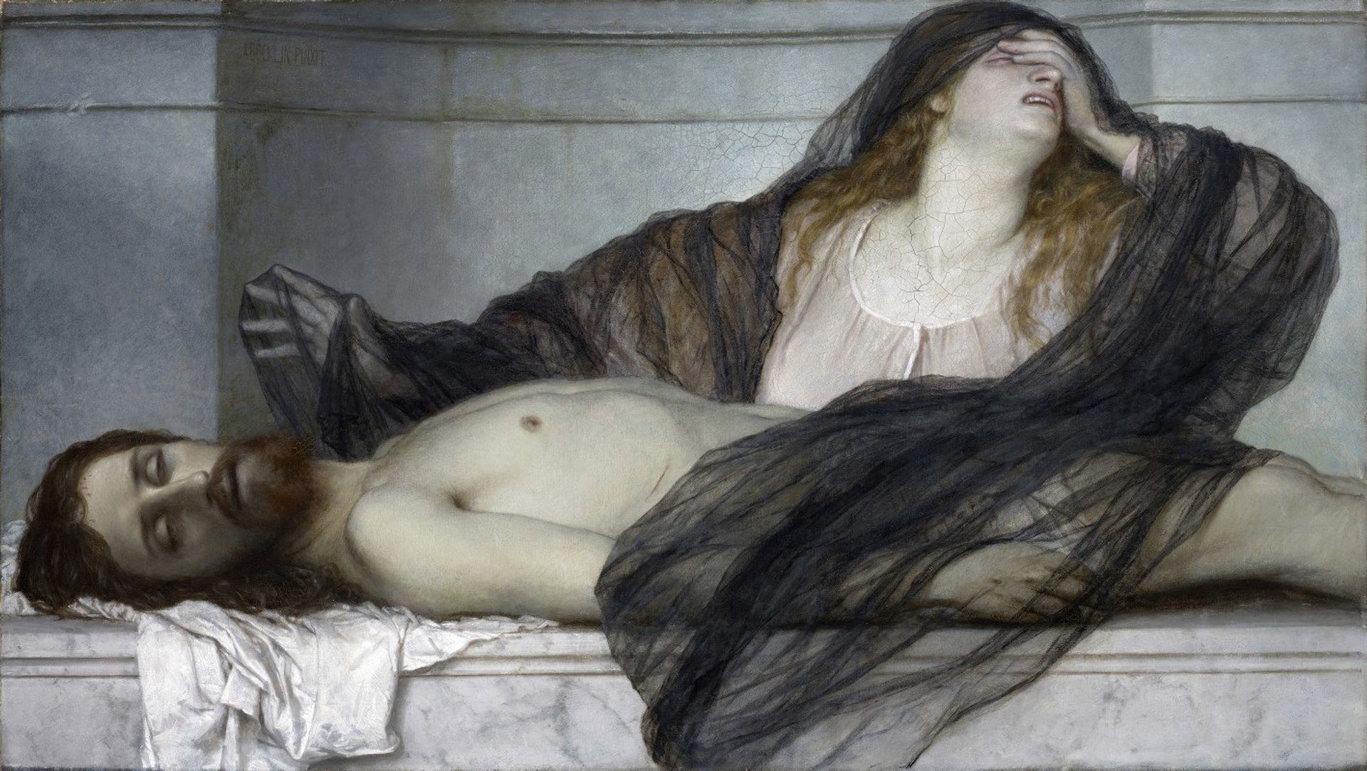 Magdalene Grieving over the Body of Christ by Arnold Böcklin