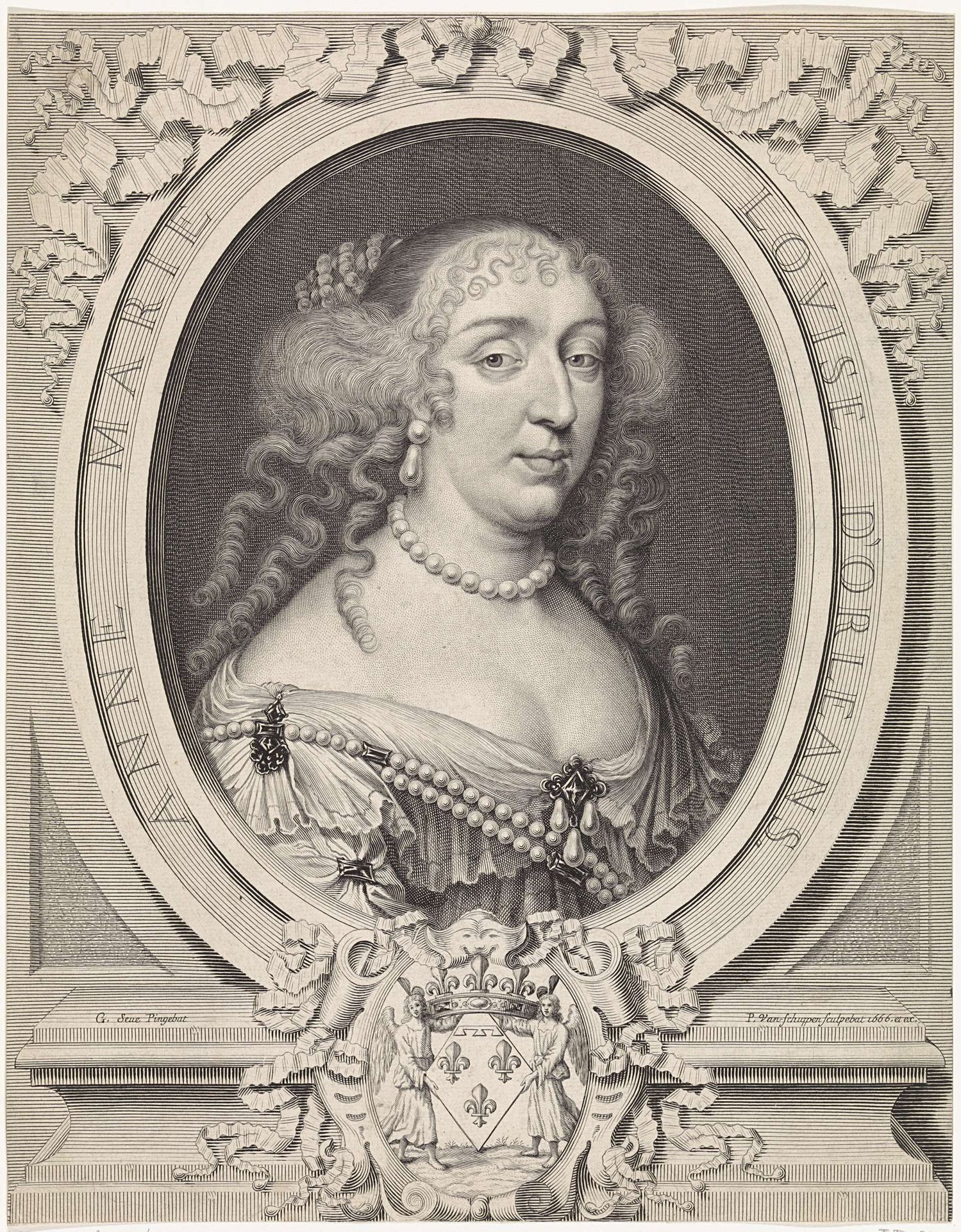 Portret van Anne Marie Louise d'Orléans, hertogin van Montpensier by Pieter van Schuppen