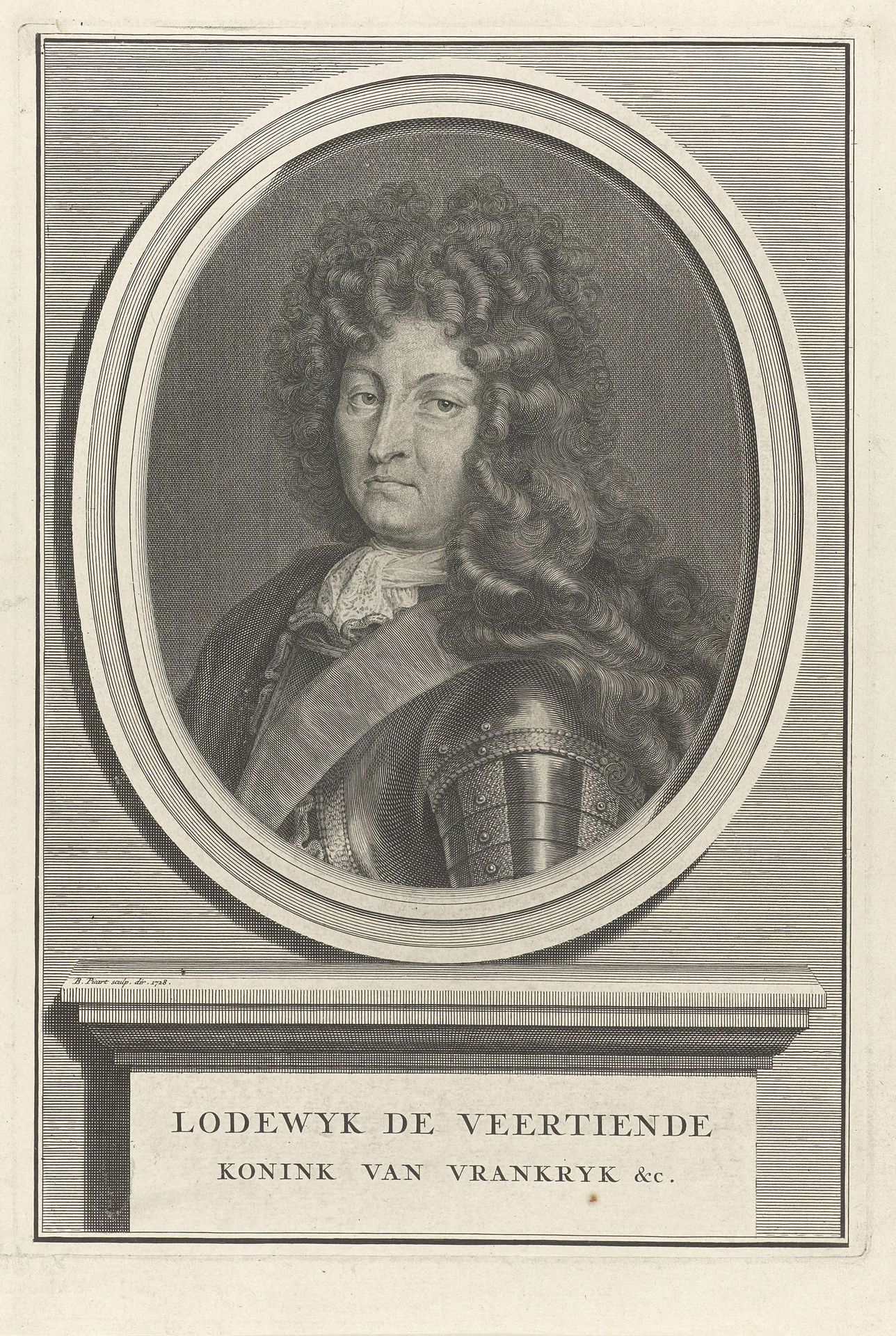 Portret van Lodewijk XIV, koning van Frankrijk by Bernard Picart