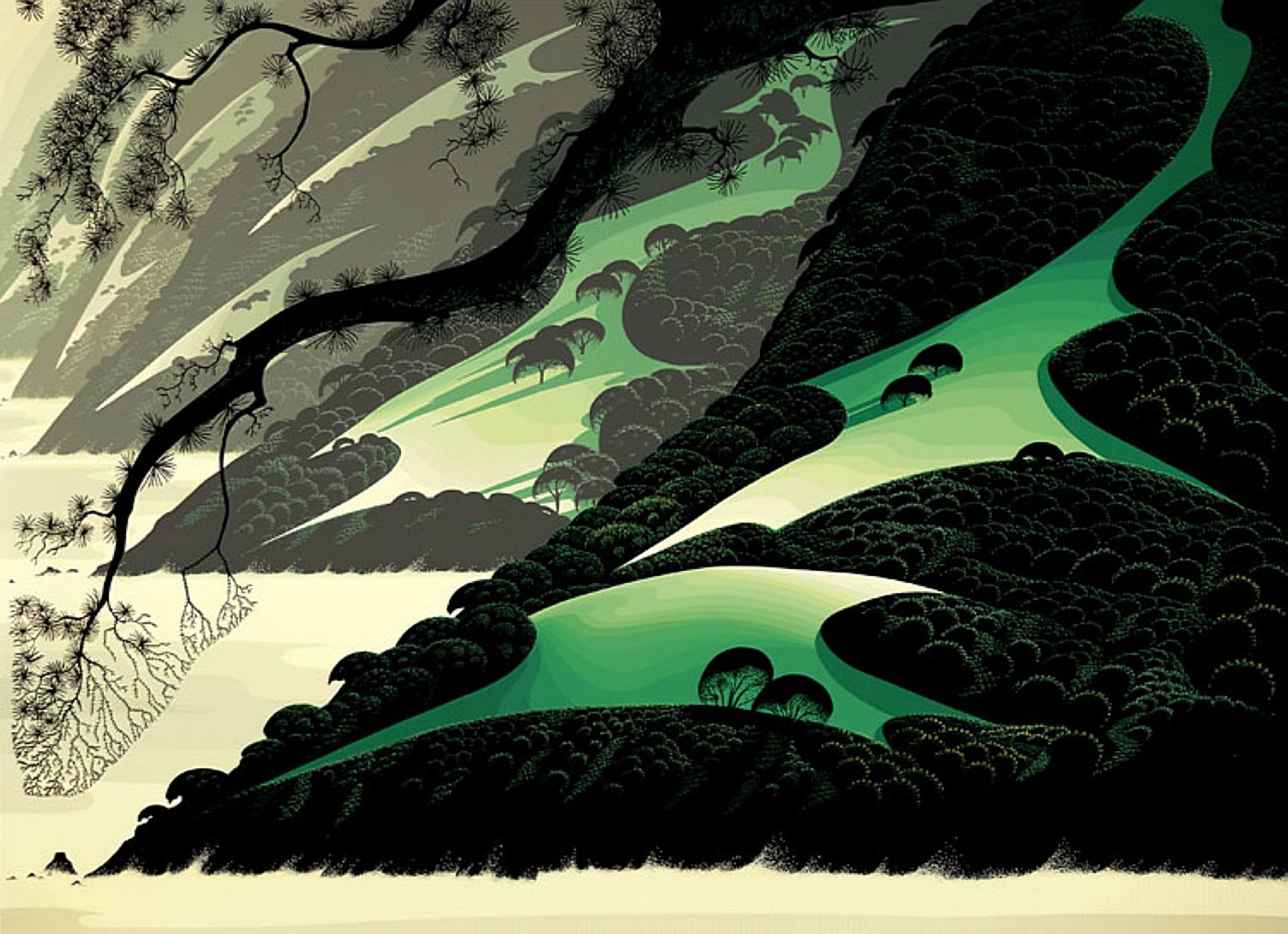 Green Big Sur by Eyvind Earle