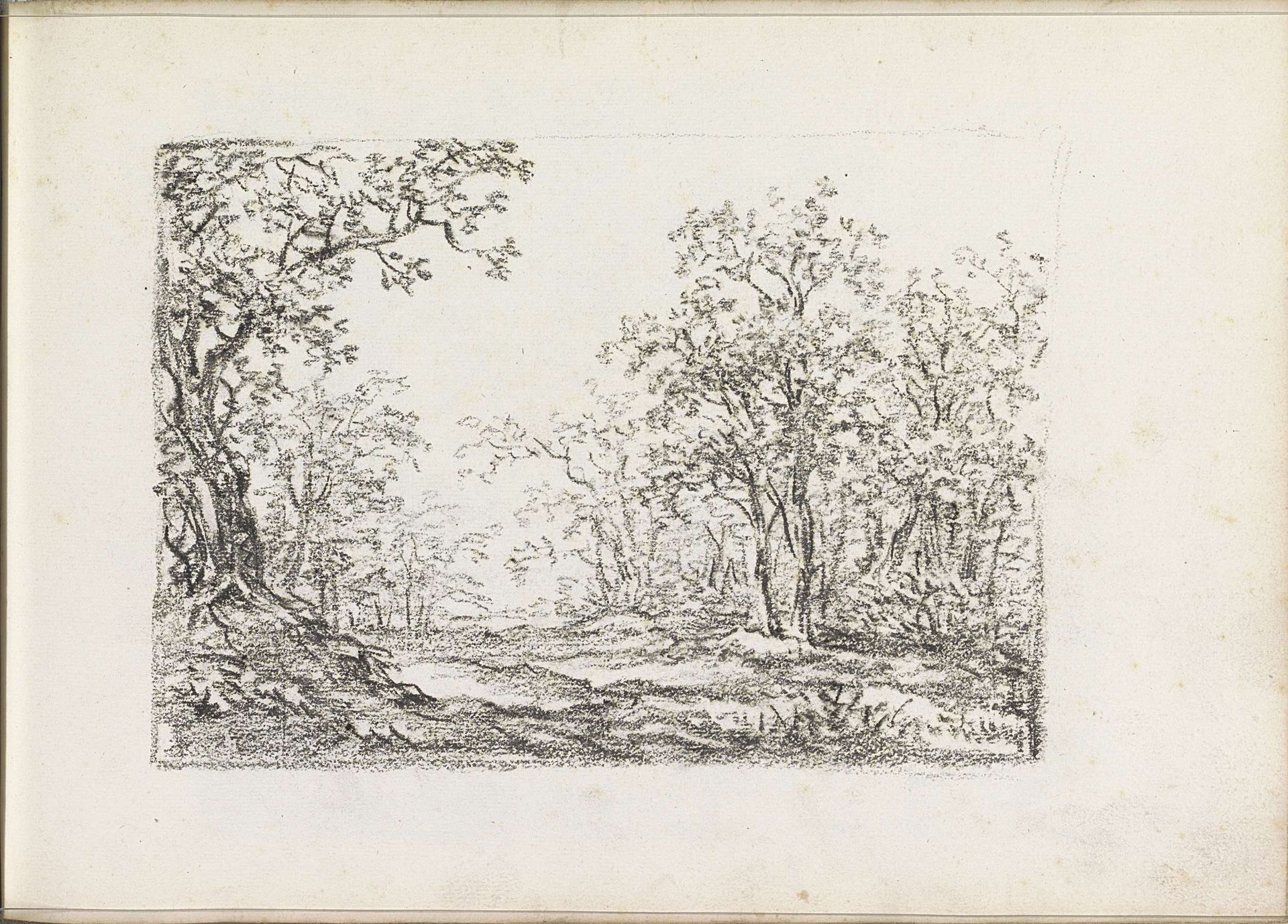 Landschap met bomen by Andreas Schelfhout