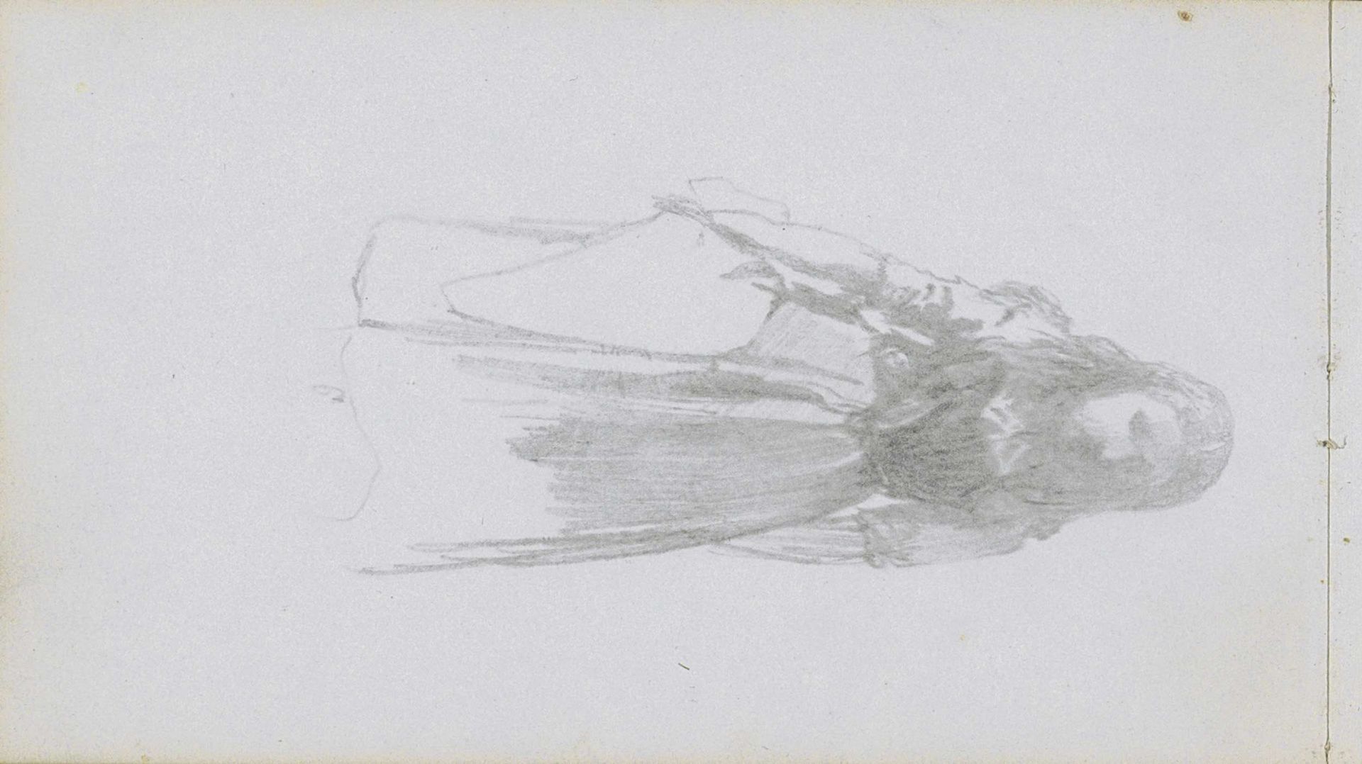 Abklatsch van de tekening op pagina 11 recto by Johan Hendrik Weissenbruch