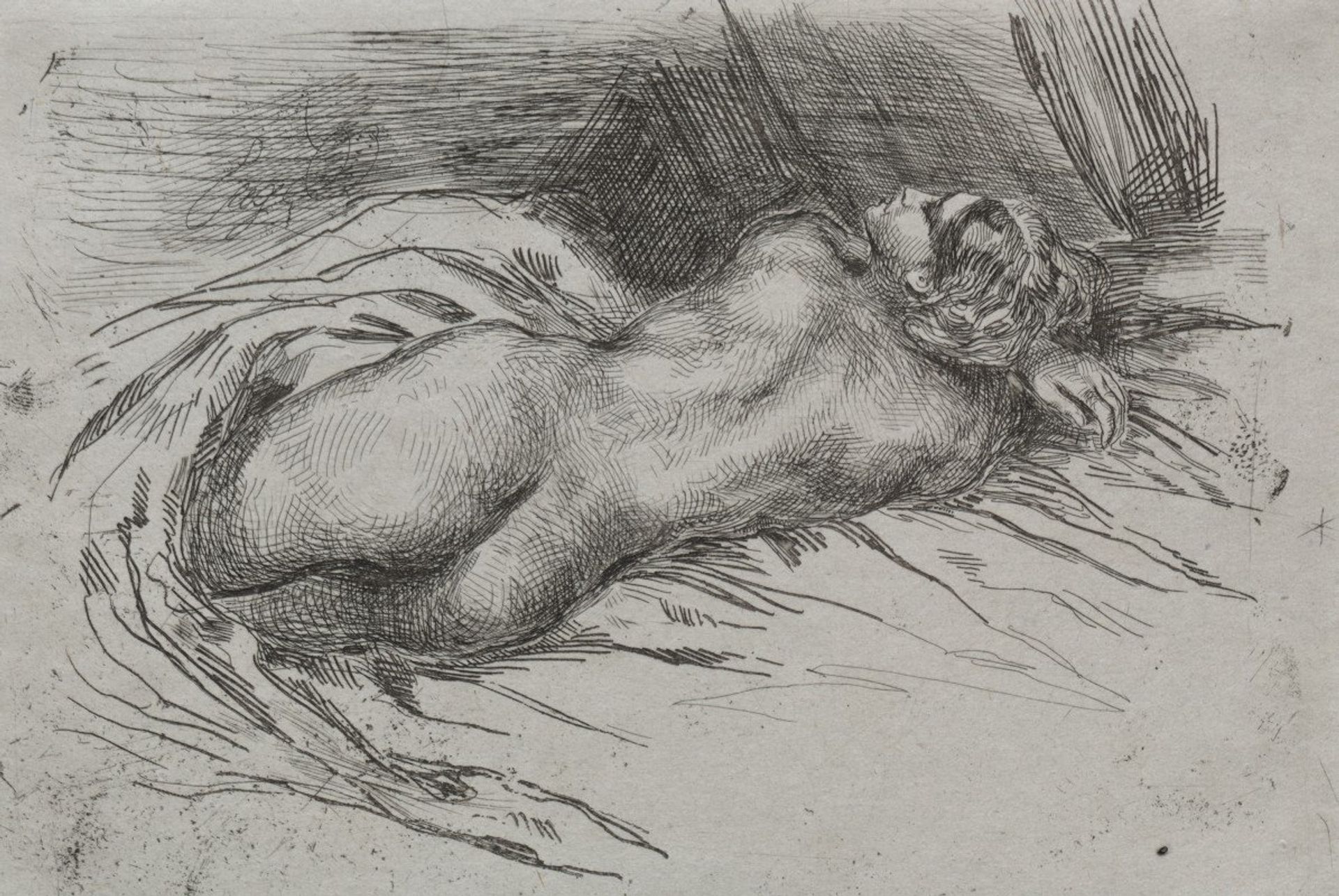 Study of a Woman Seen from the Back by Eugène Delacroix