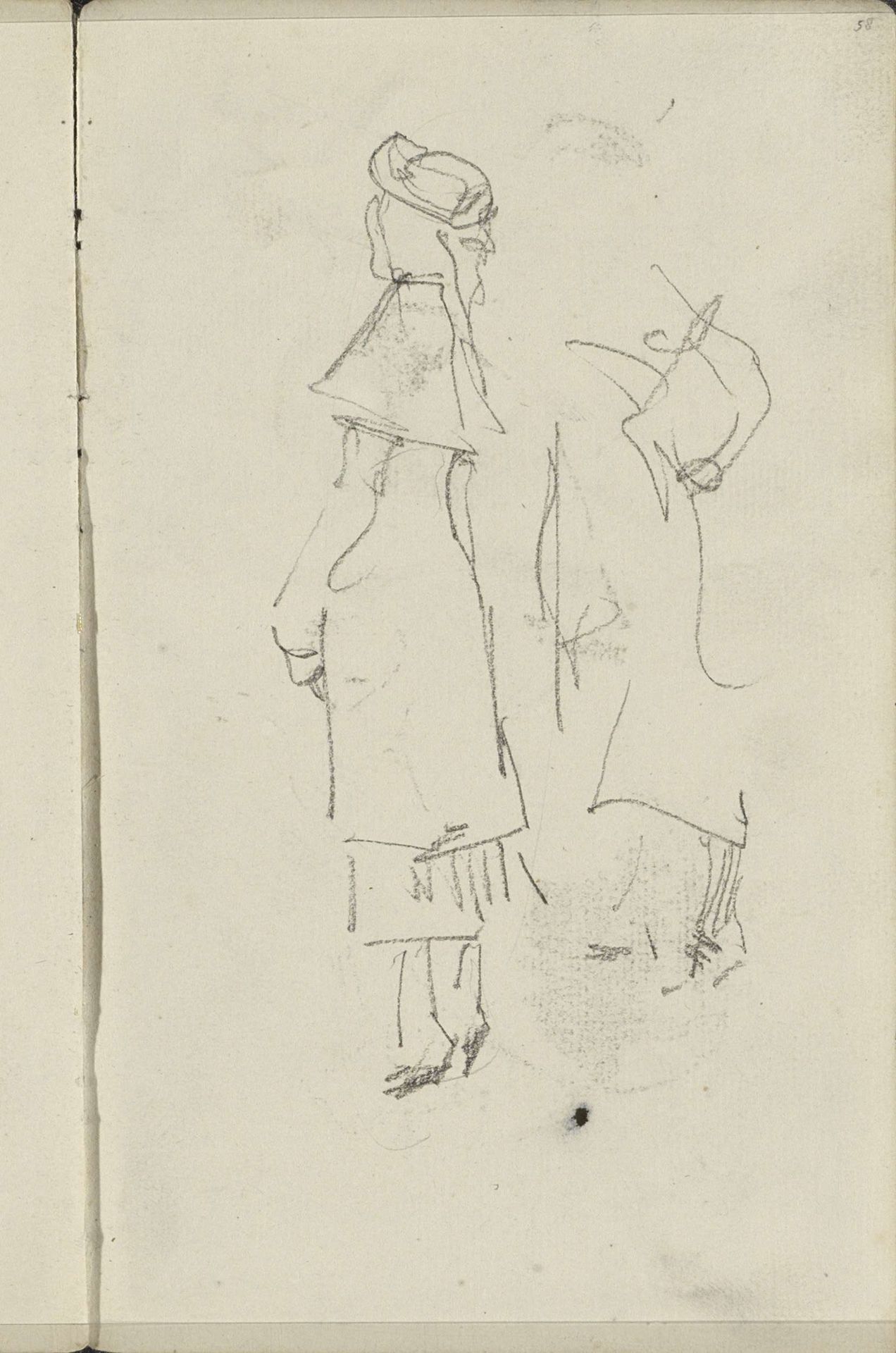 Twee studies van een staande vrouw by George Hendrik Breitner