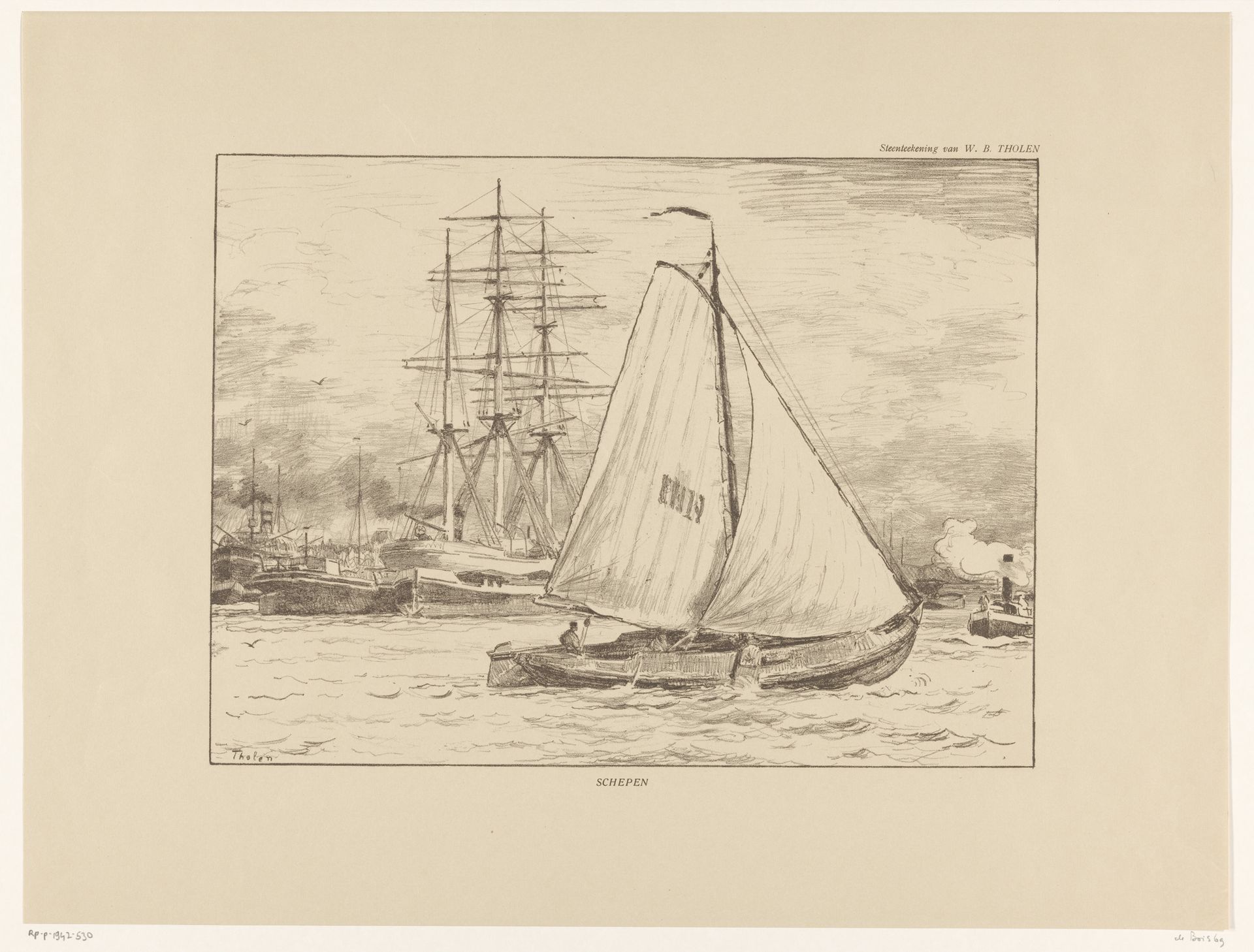 Schepen by Willem Bastiaan Tholen
