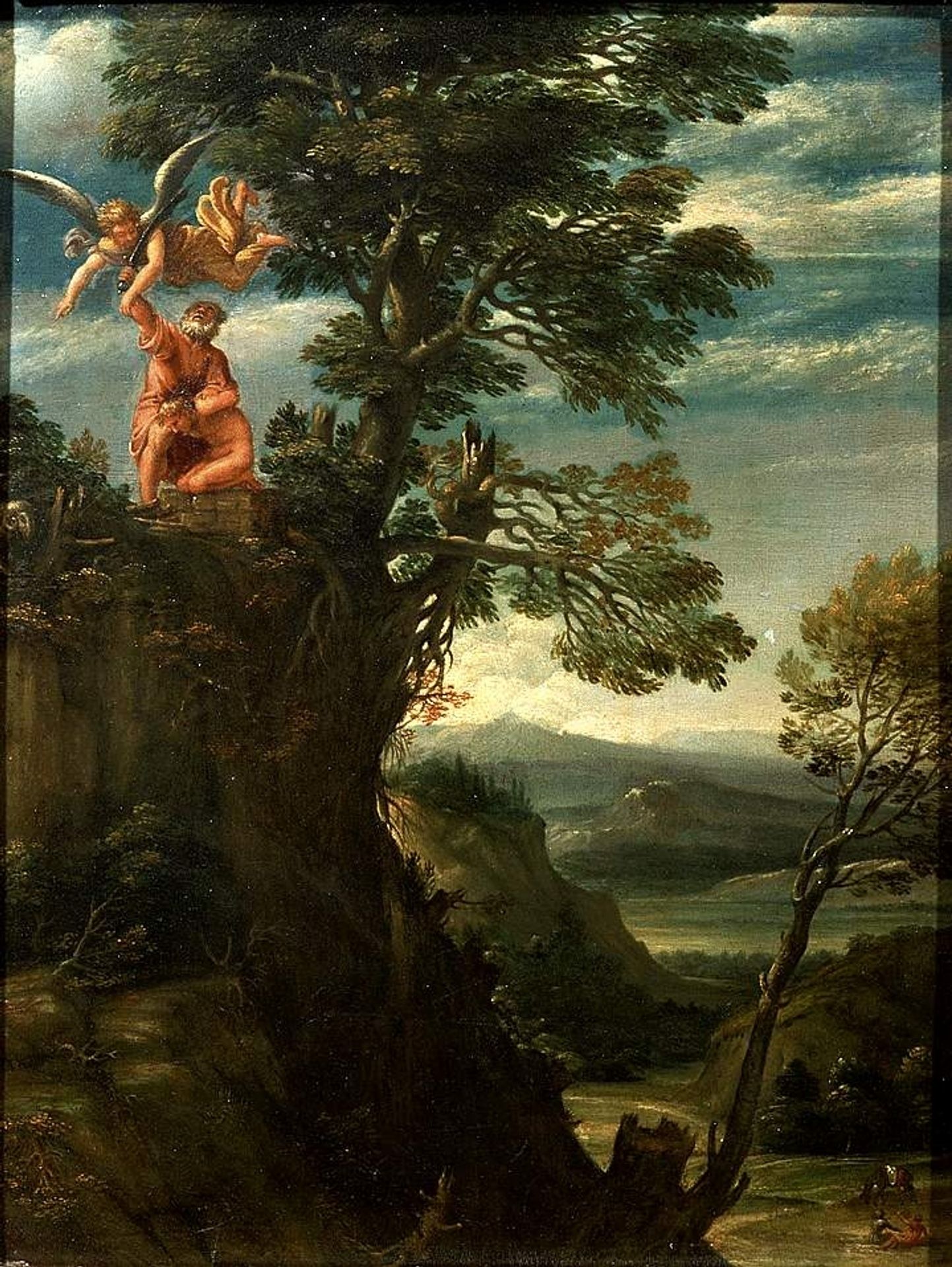 Landscape with the sacrifice of Isaac by Annibale Carracci