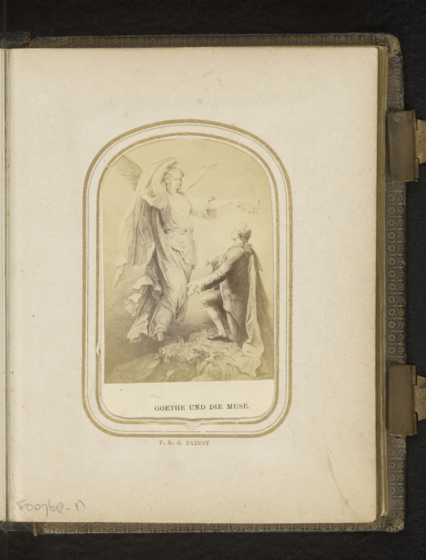 Fotoreproductie van Goethe und die Muse door Wilhelm von Kaulbach by Andries Jager