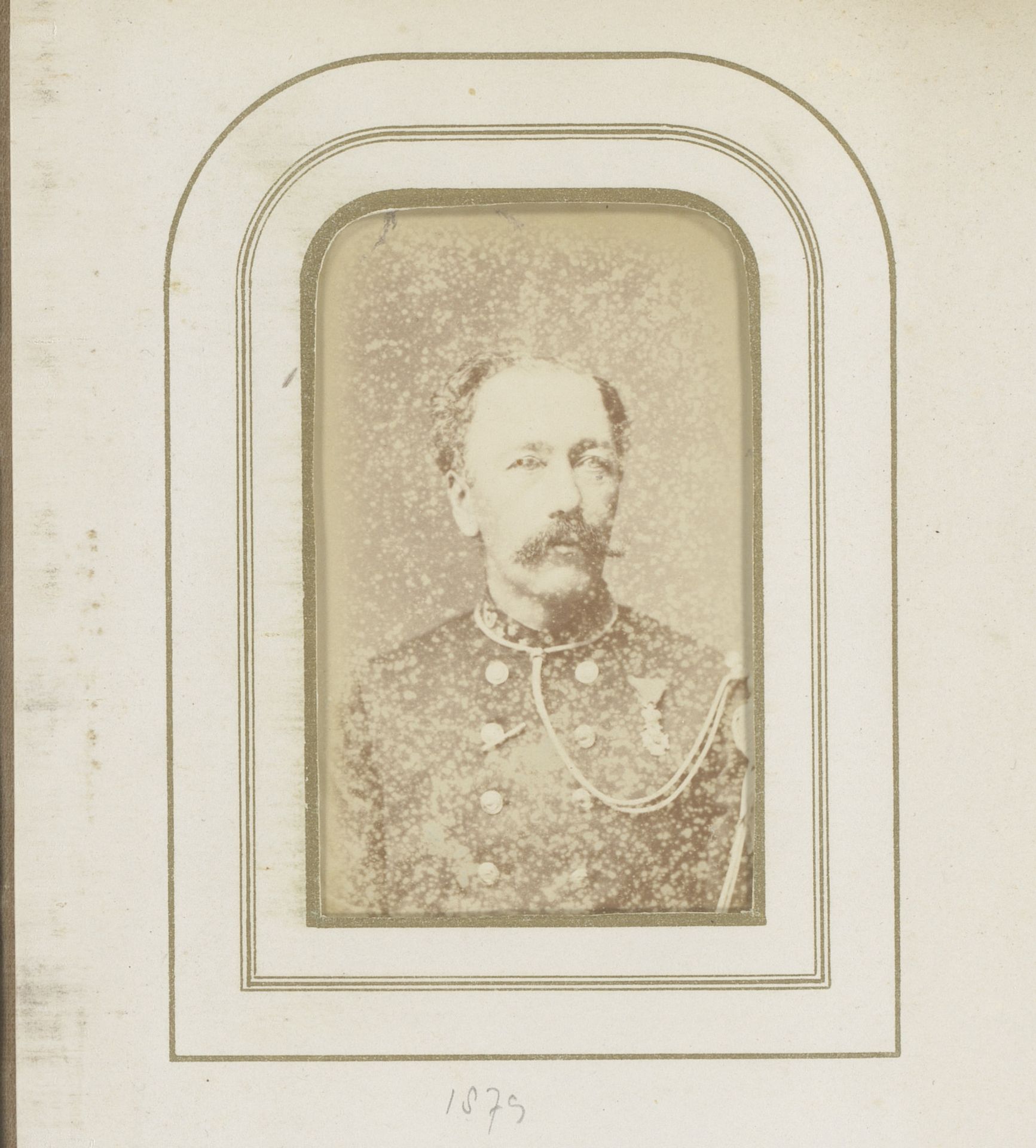 Portret van een man met snor in uniform by Eugene Guérin