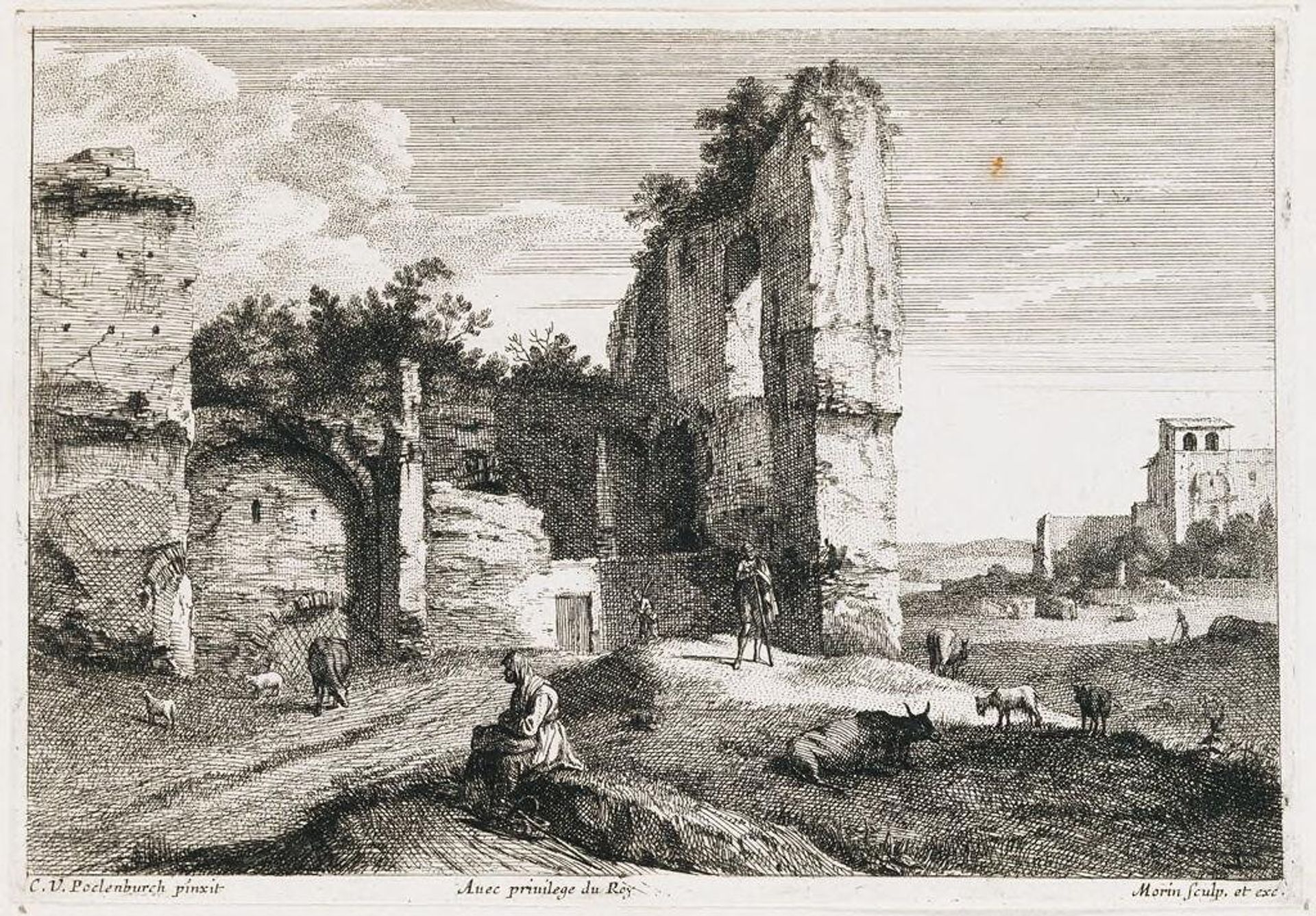 The Old Woman Seated by Jean Morin