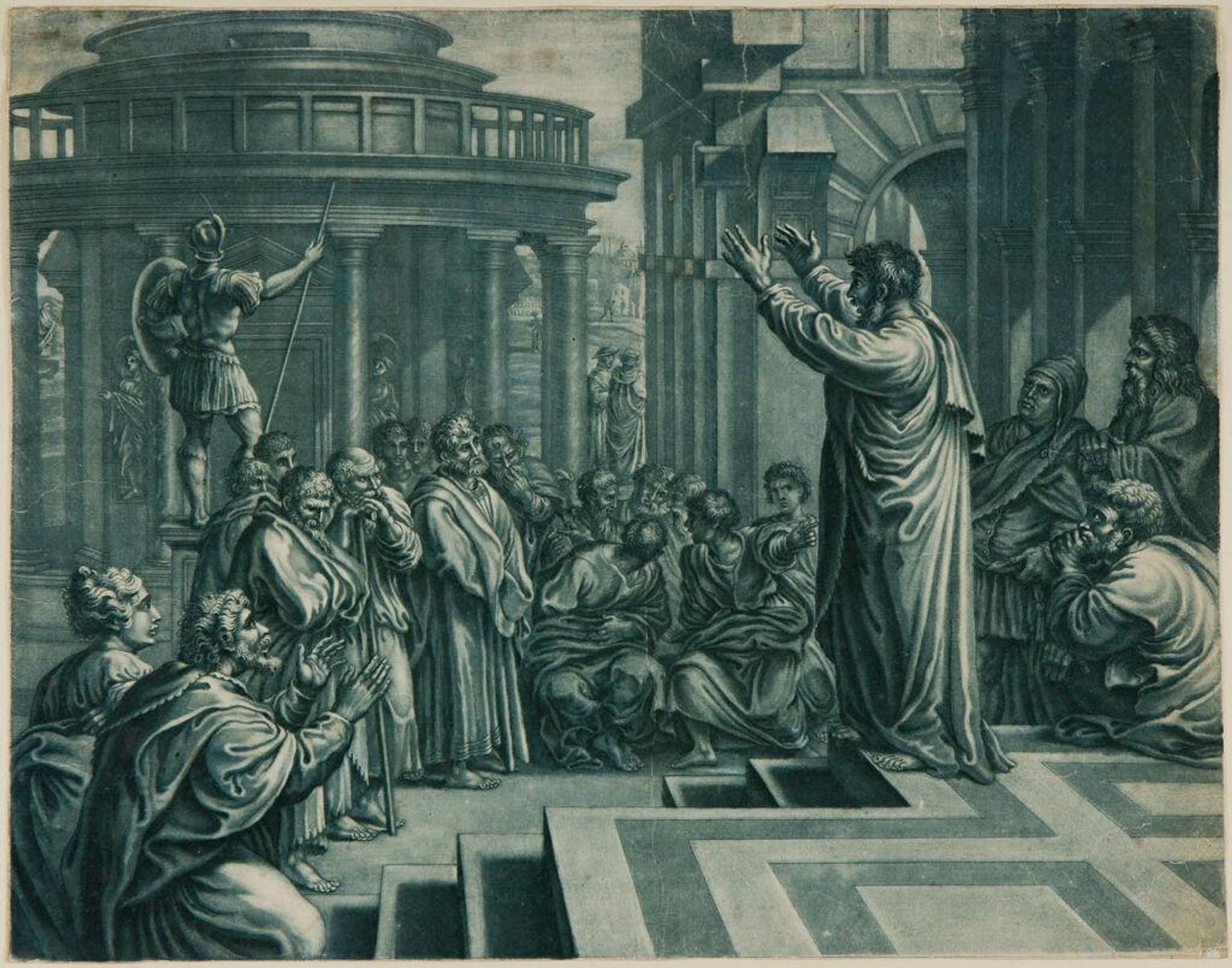 Saint Paul Preaching in Athens by Elisha Kirkall