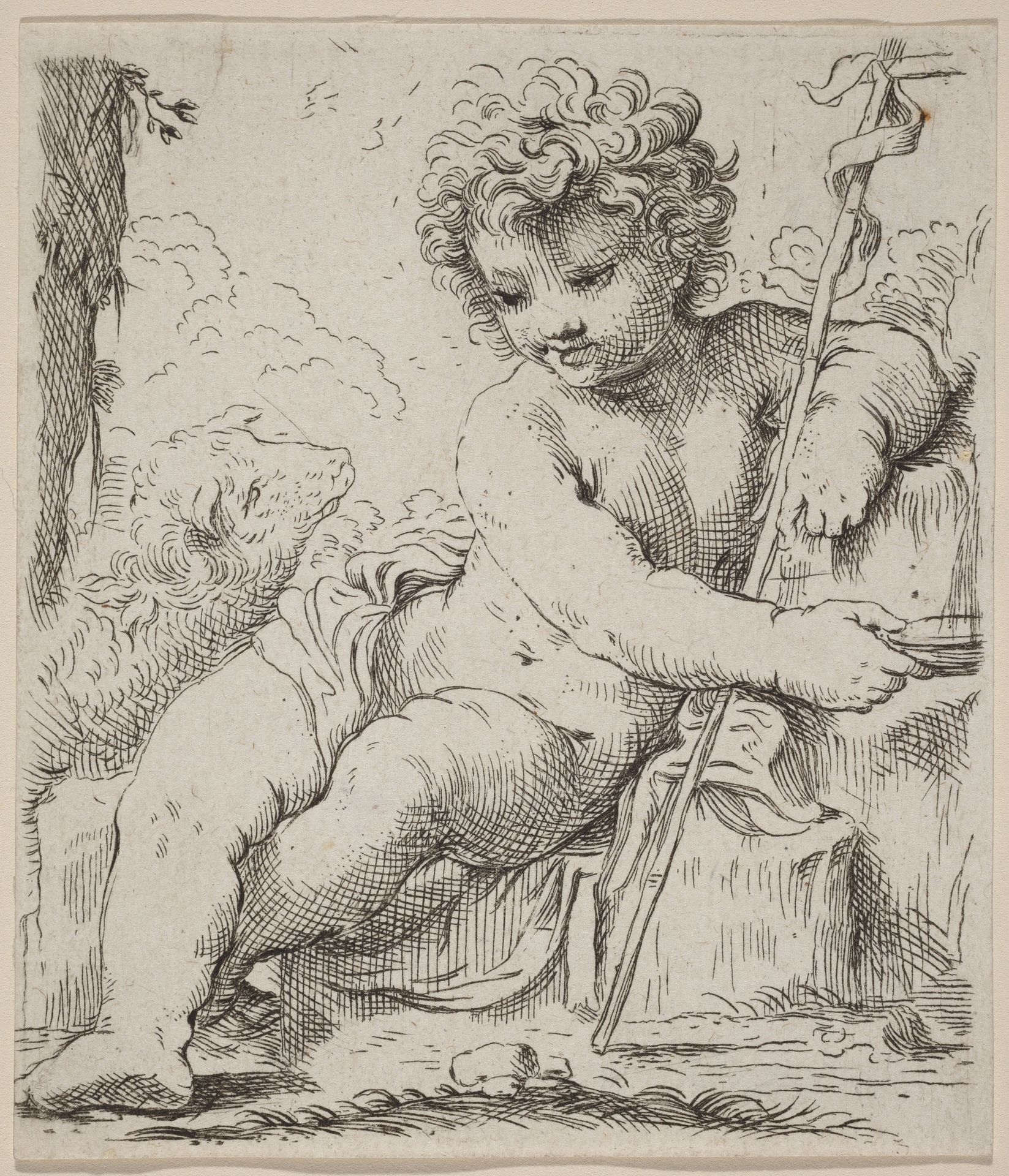 The Infant Saint John by Simone Cantarini