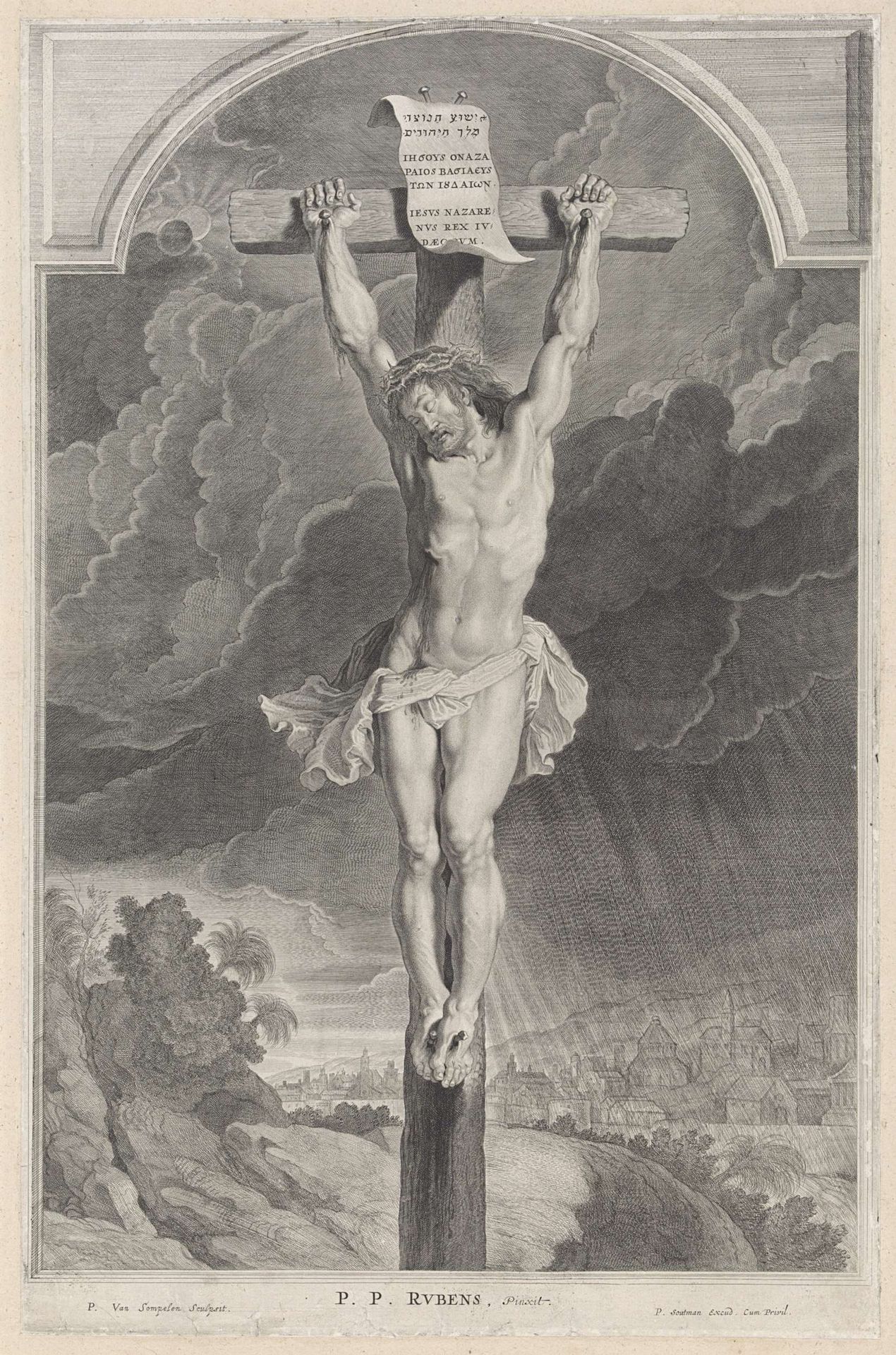 Kruisiging van Christus by Pieter Van Sompel