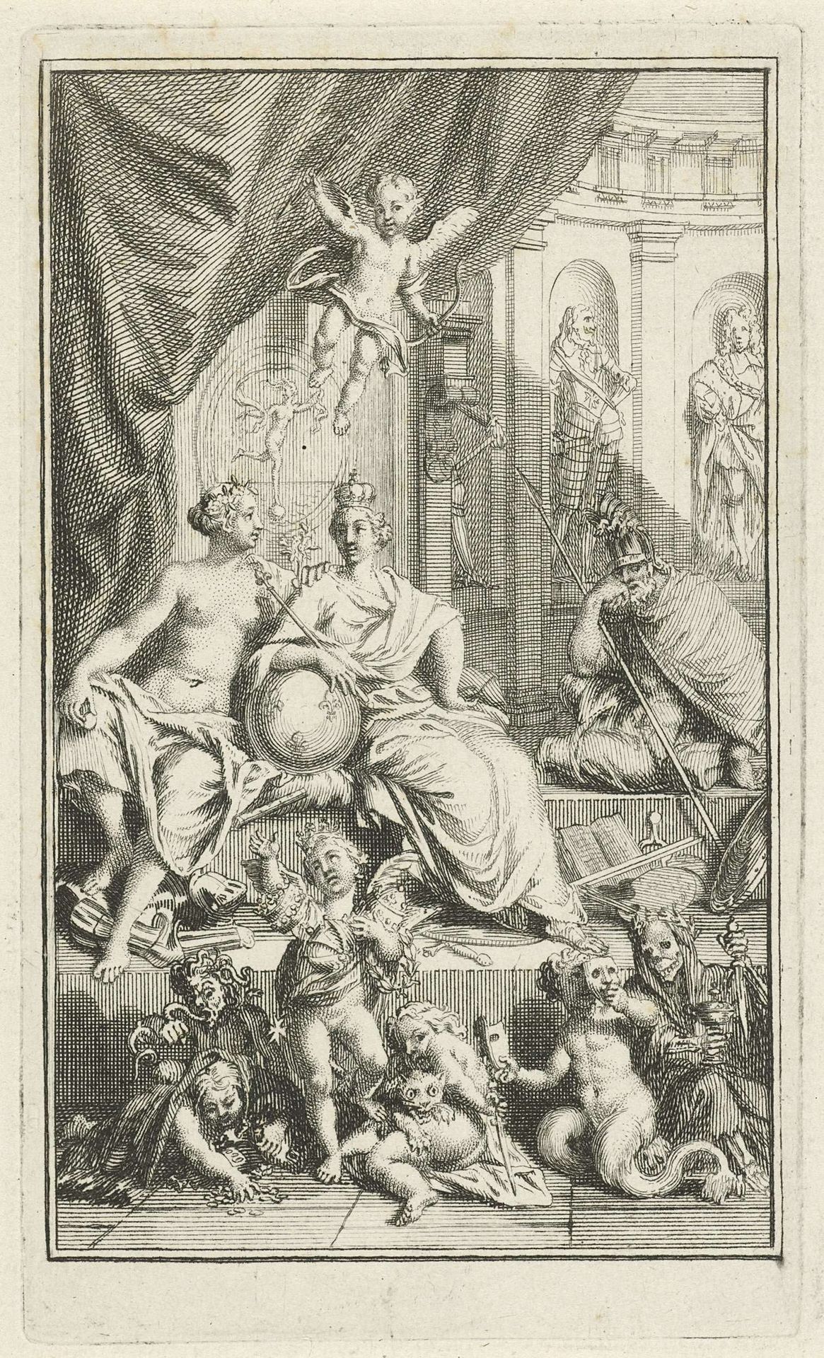 Allegorische titelpagina met de personificatie van Frankrijk by Bernard Picart