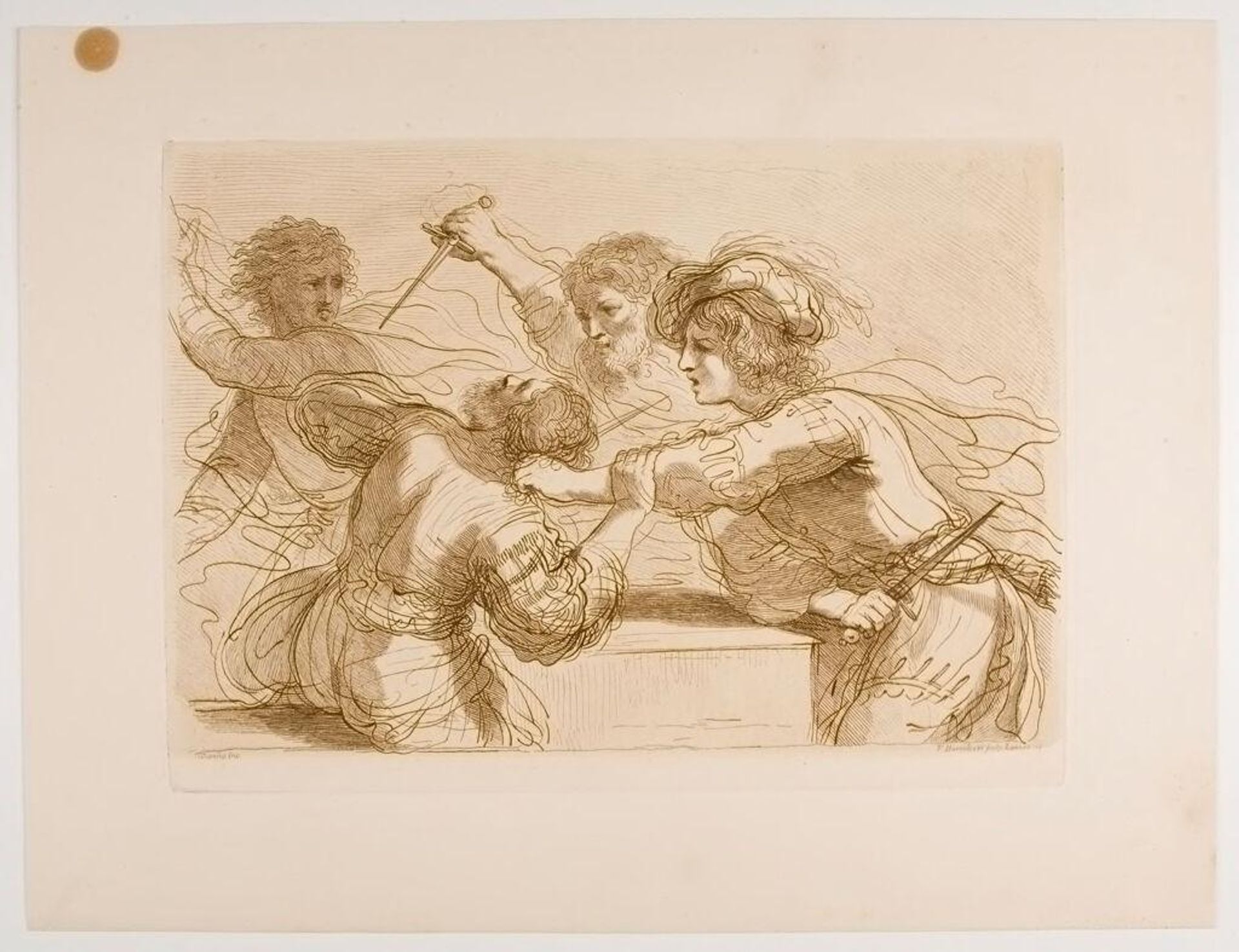 Quarrel of Four Men by Francesco Bartolozzi