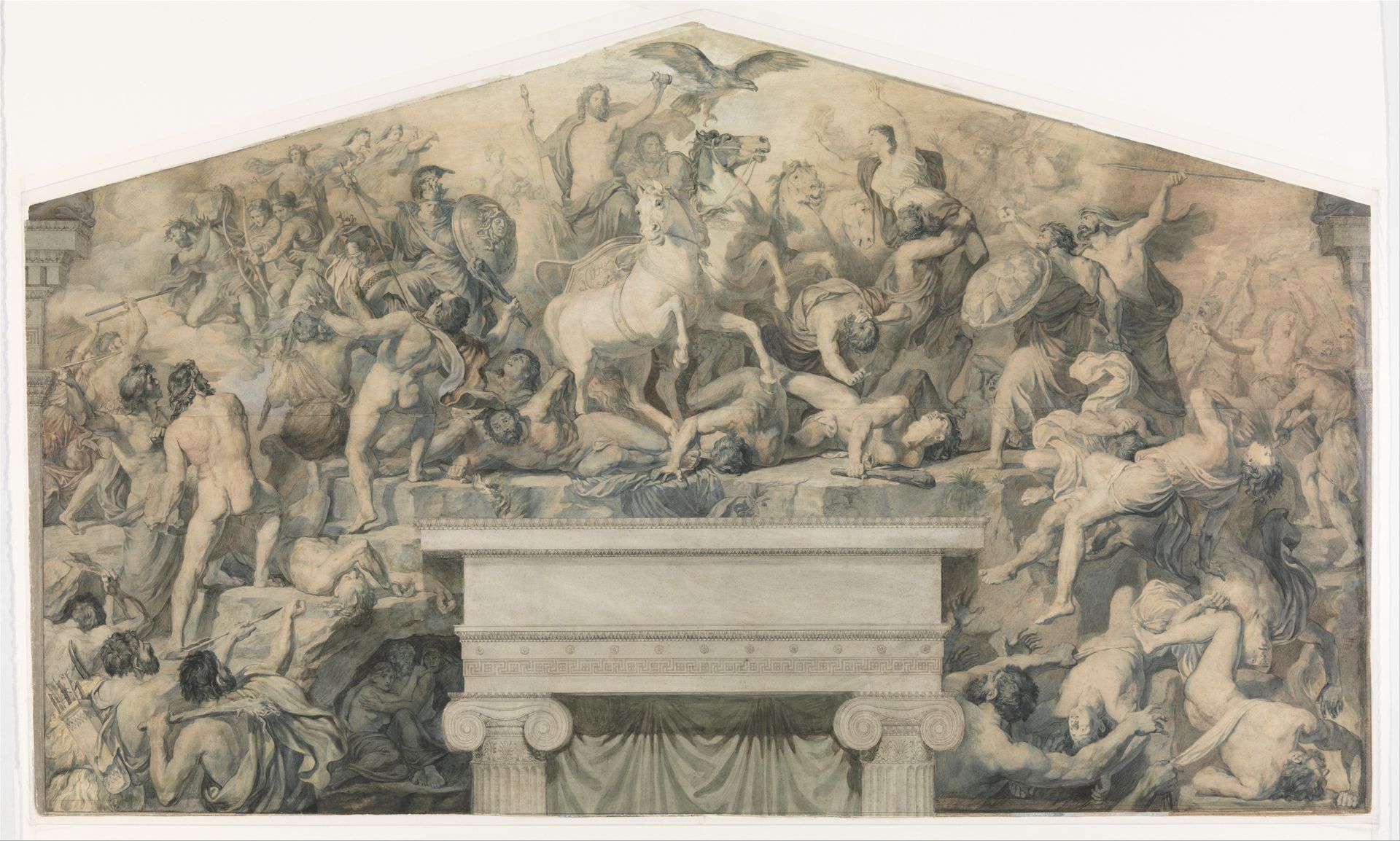 Design for a Mural with the Battle between the Gods of Olympus and the Giants by Paul Chenavard