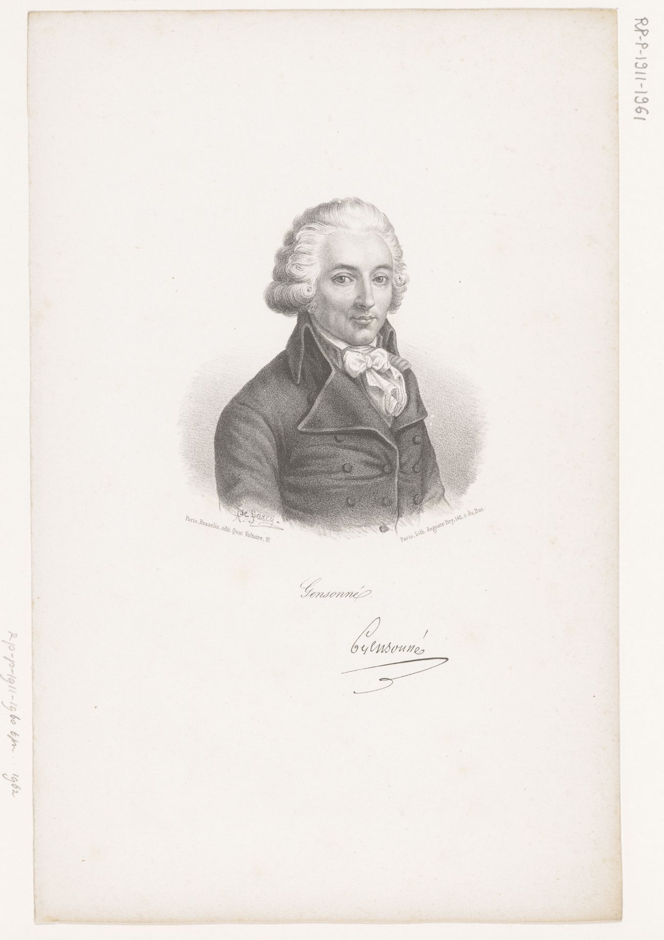 Portret van Armand Gensonné by Alphonse Farcy