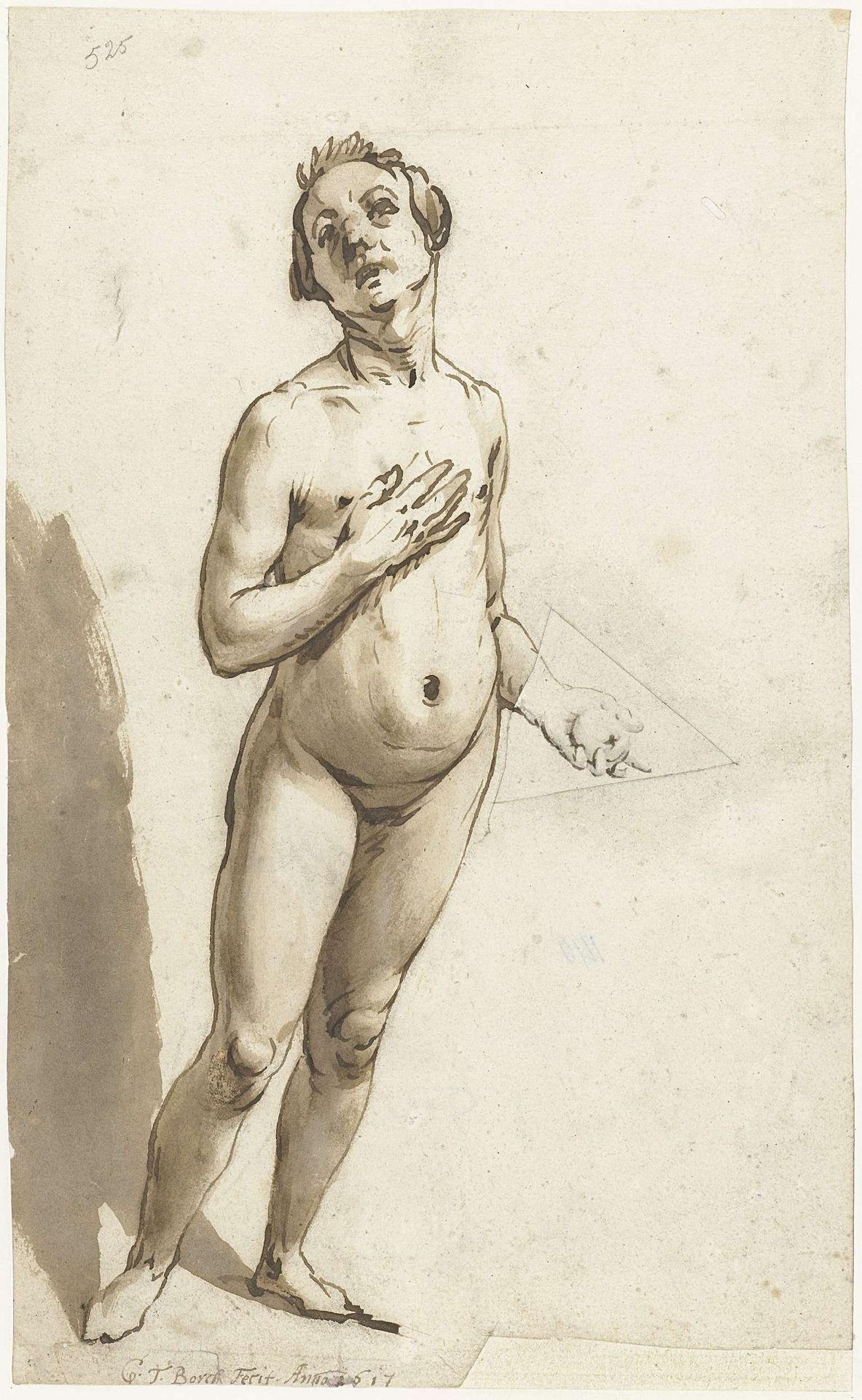 Staande Adam by Gerard ter (I) Borch