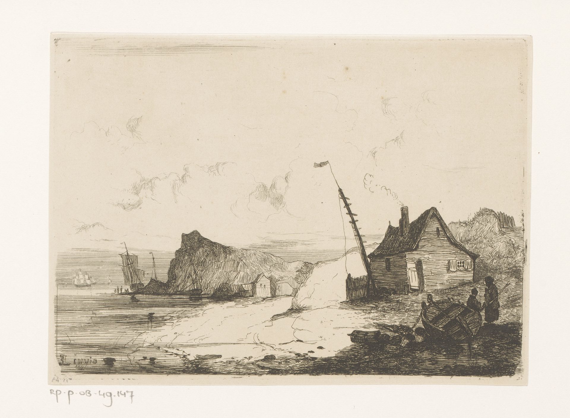 Strand bij Nieuwpoort by Egidius Linnig