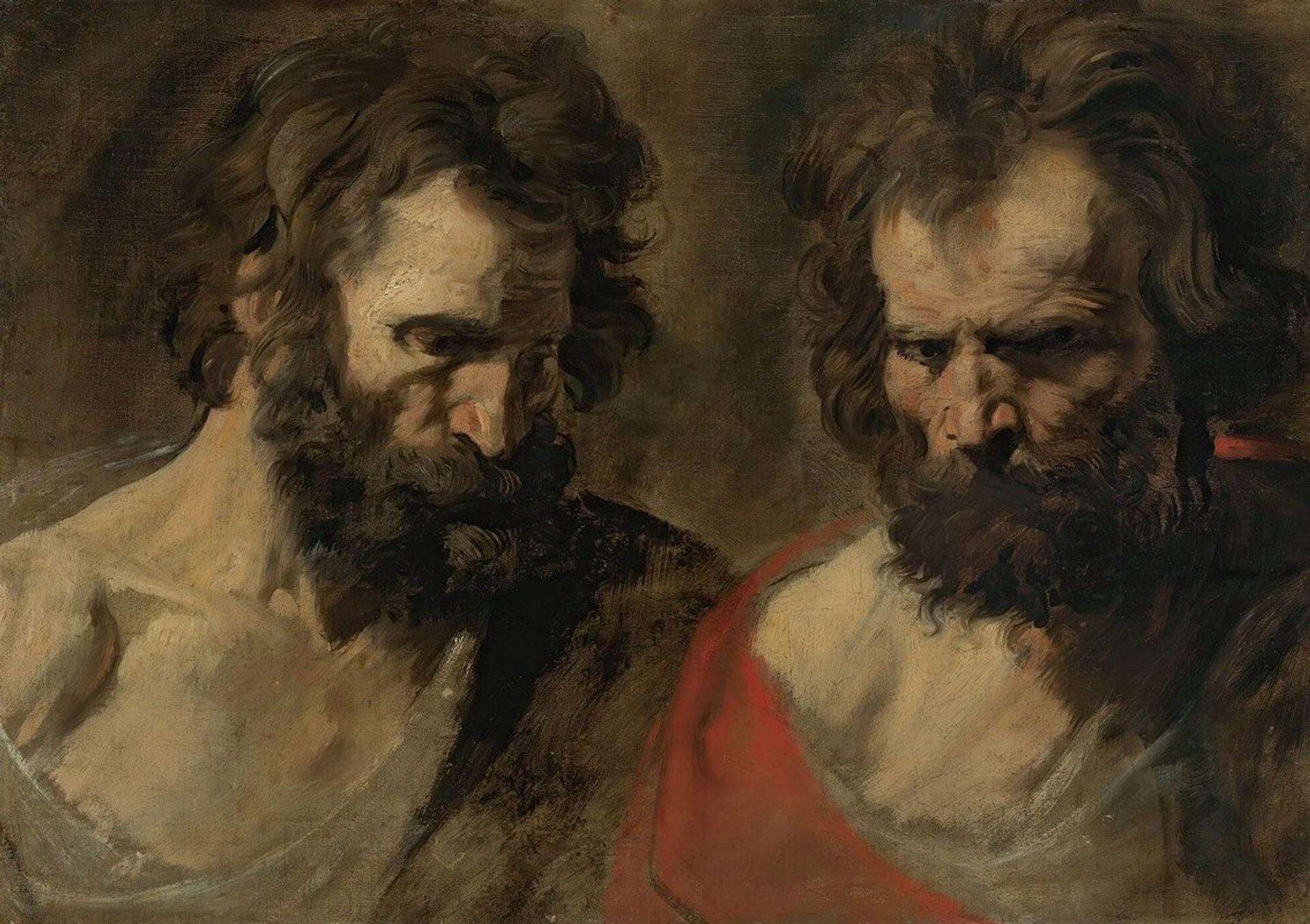 Two Studies Of A Bearded Man by Anthony van Dyck