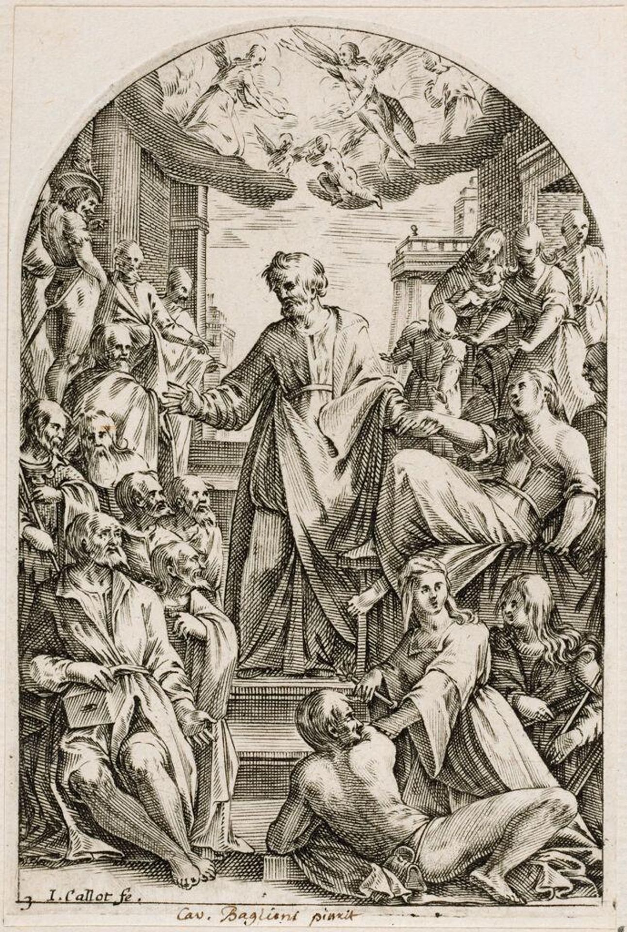 Saint Peter Reviving Tabitha by Jacques Callot