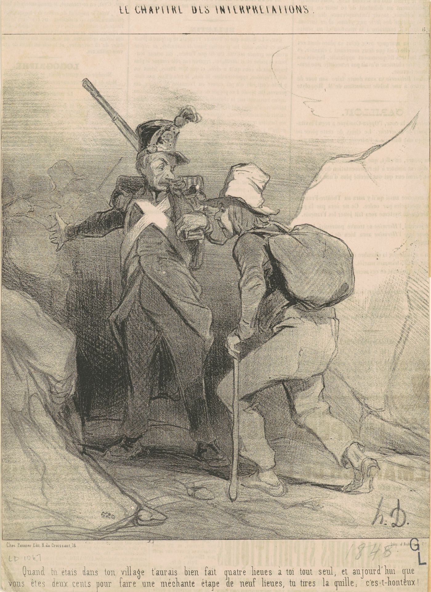 Quand tu étais dans ton village t'aurais ... by Honoré Daumier