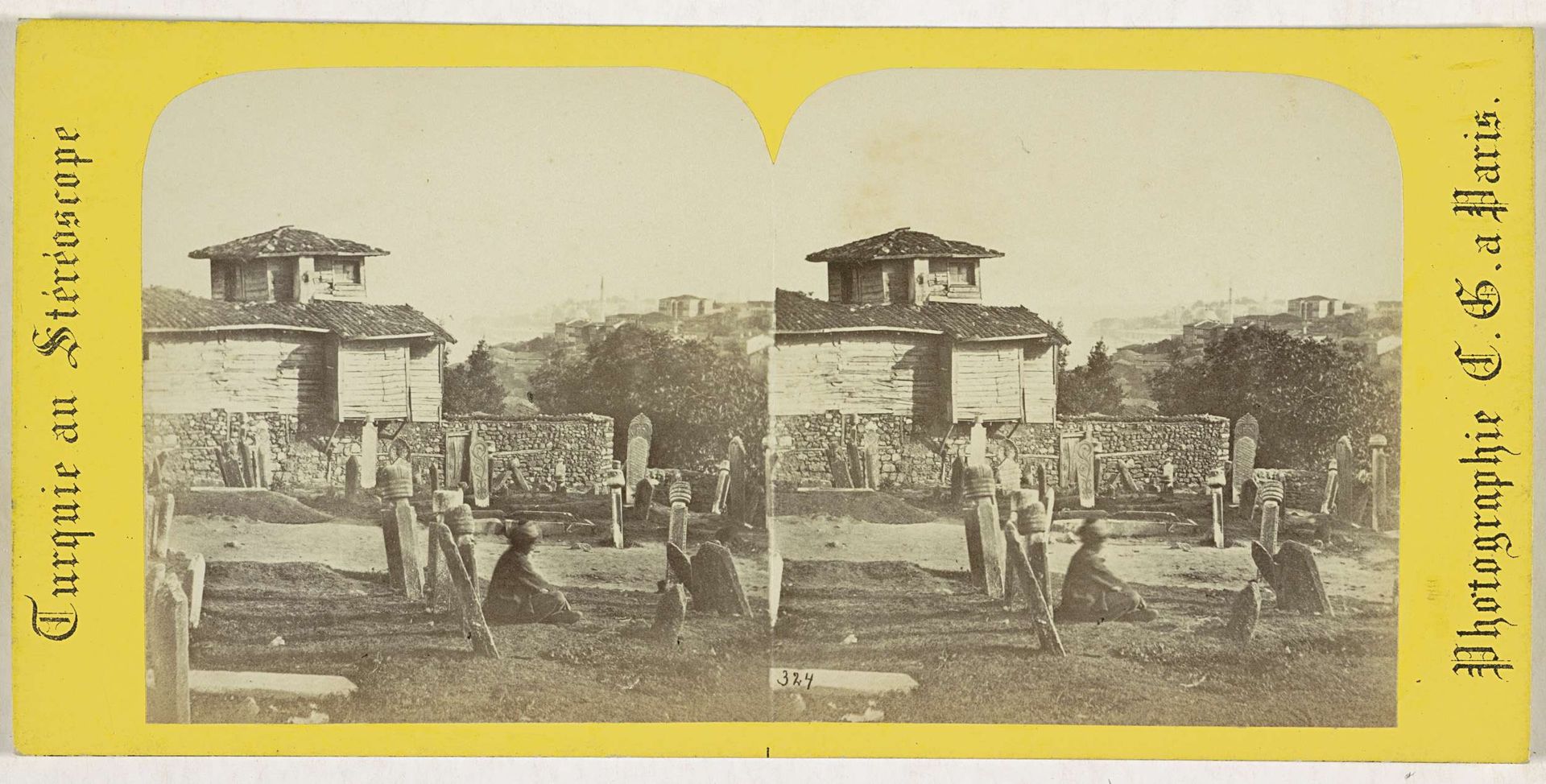 Eyüp begraafplaats in Istanboel by Charles Gaudin