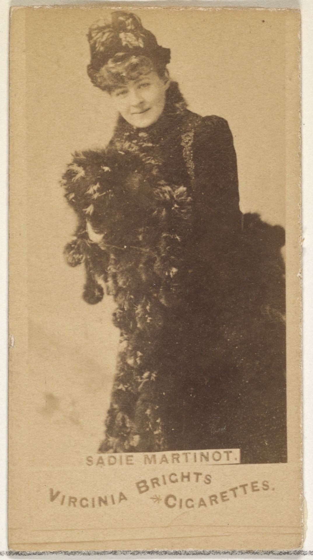 Sadie Martinot, from the Actors and Actresses series (N45, Type 1) for Virginia Brights Cigarettes by Allen & Ginter