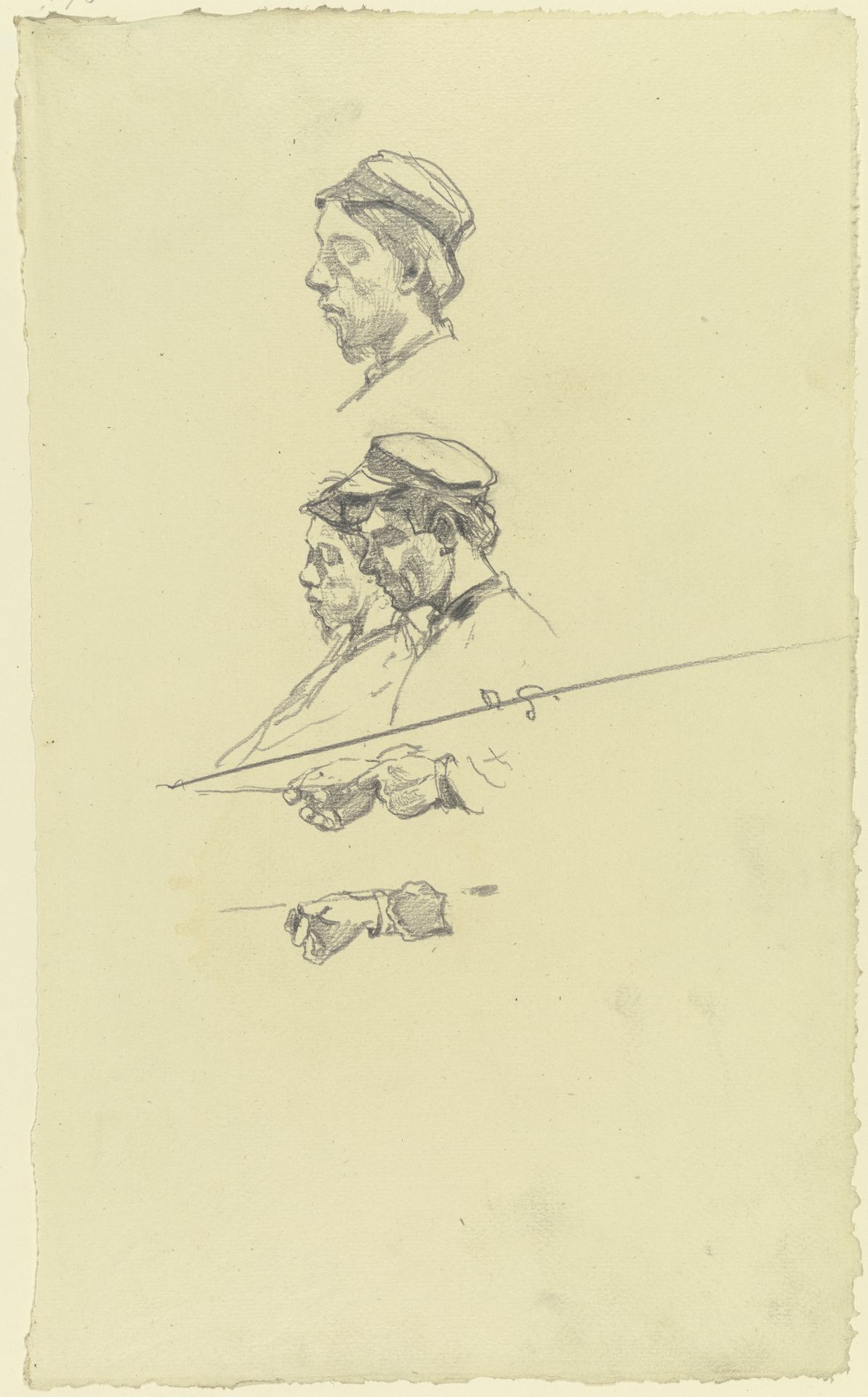 Köpfe und Hände der Arbeiter aus der _Großen Spinnerei von Edam_ by Rudolf Gudden