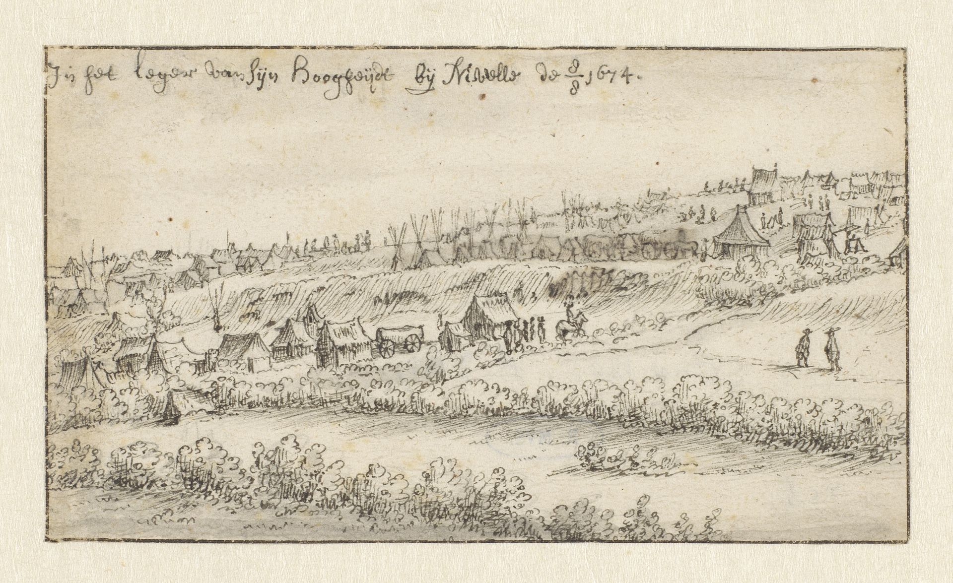 View of the Army Encampment near Nivelles, Walloon Brabant by Barend Klotz