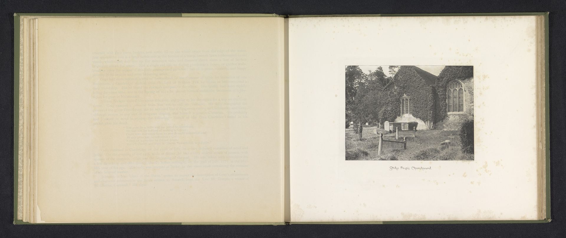 Gezicht op de begraafplaats bij een kerk in Stoke Poges by J.L. Williams