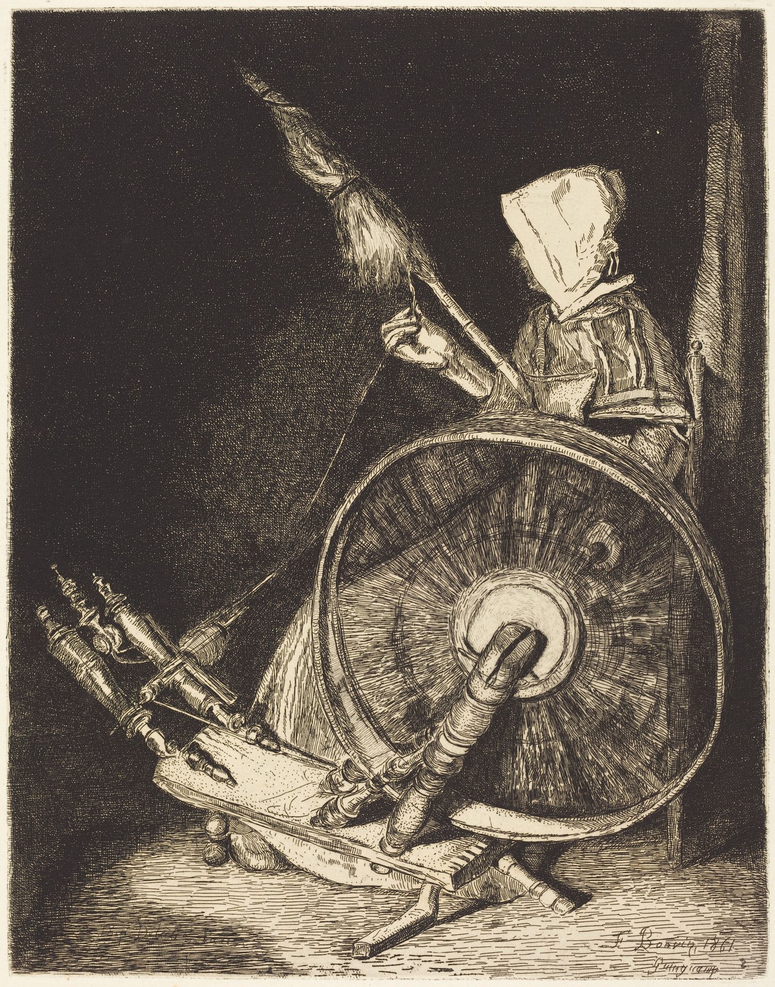 Breton Spinner (Fileuse Bretonne) by François Bonvin