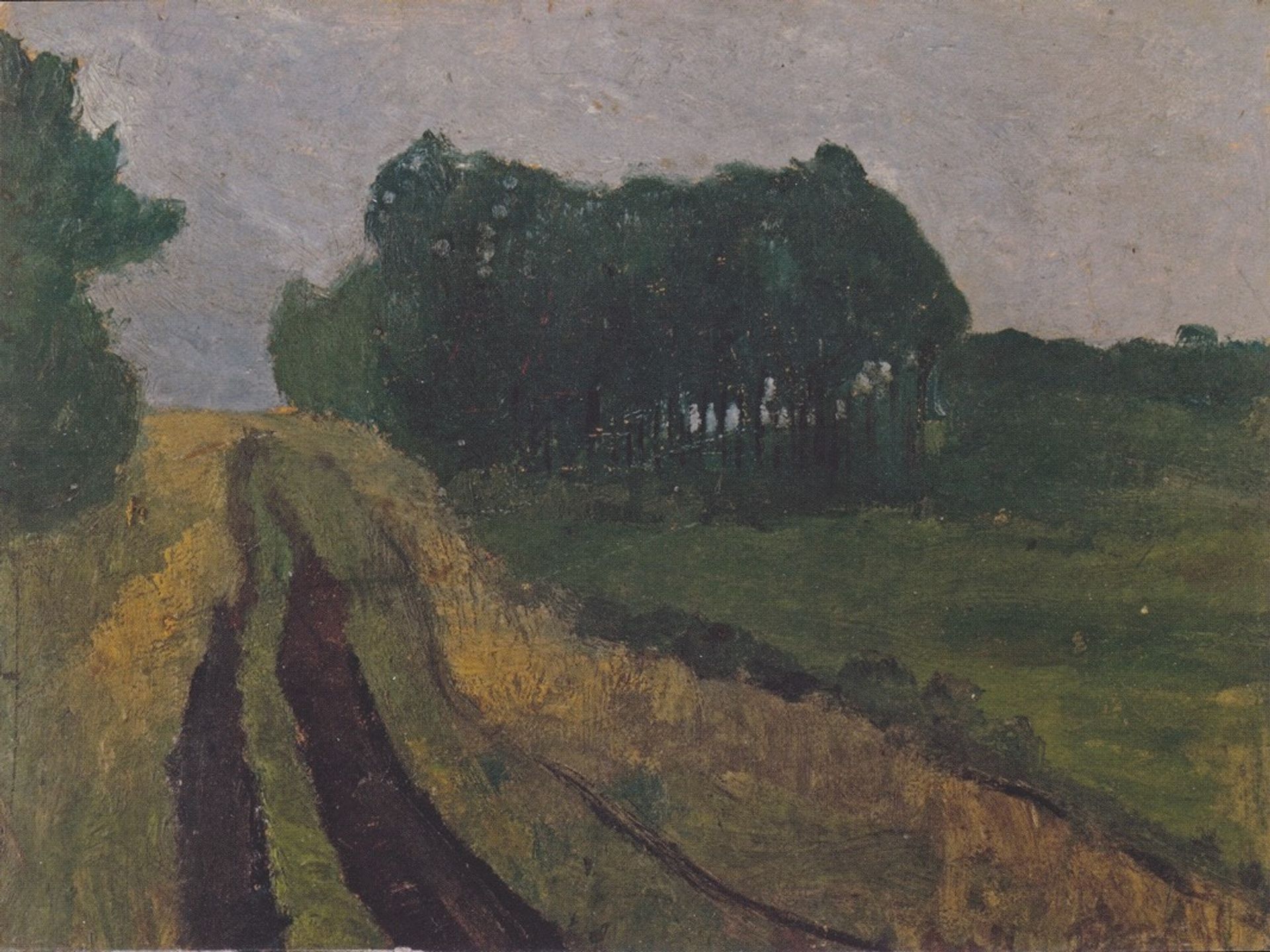 Evening landscape by Paula Modersohn-Becker