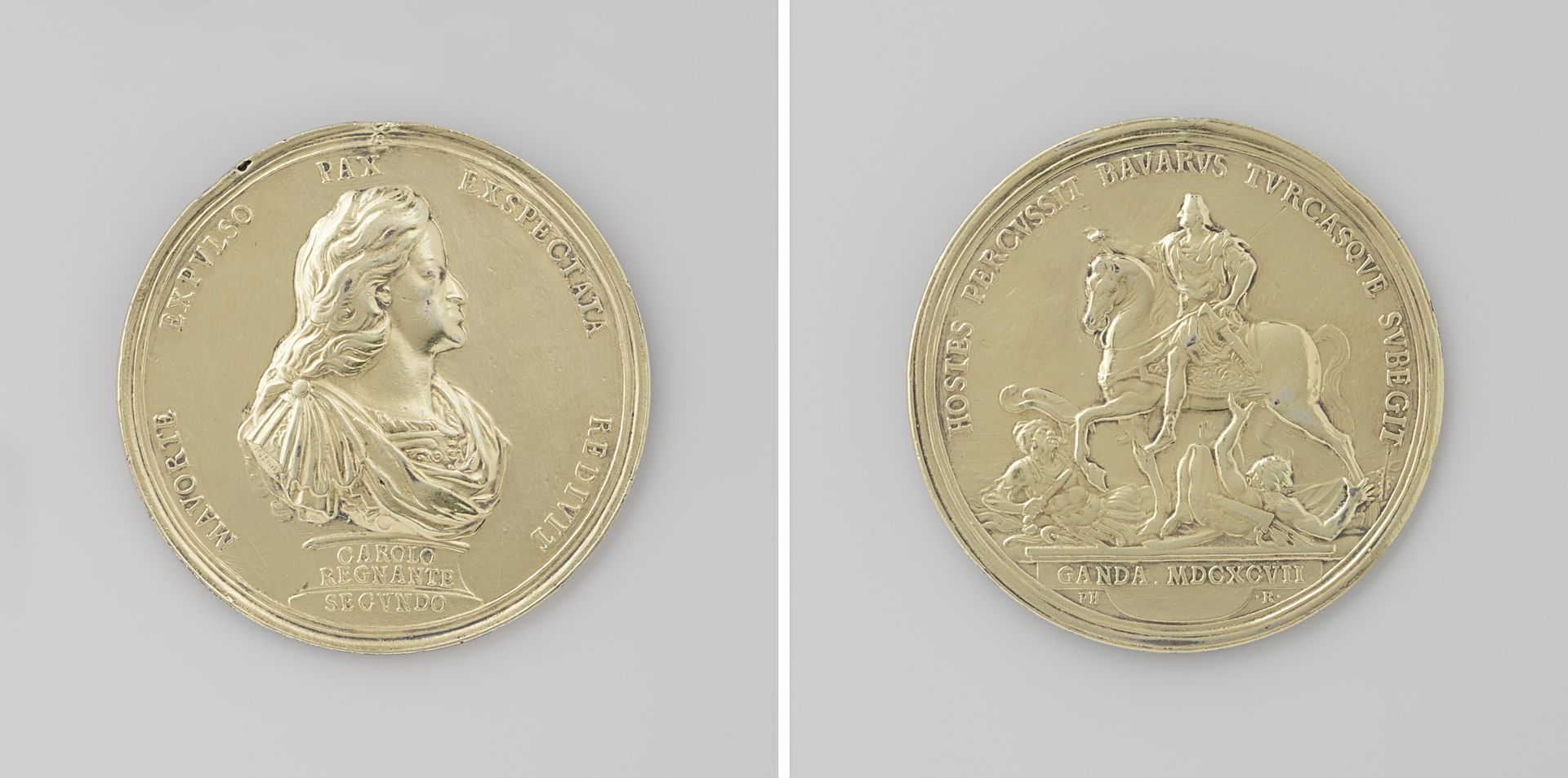 Vrede van Rijswijk, penning geslagen door de stad Gent by Philippe (II) Roëttiers