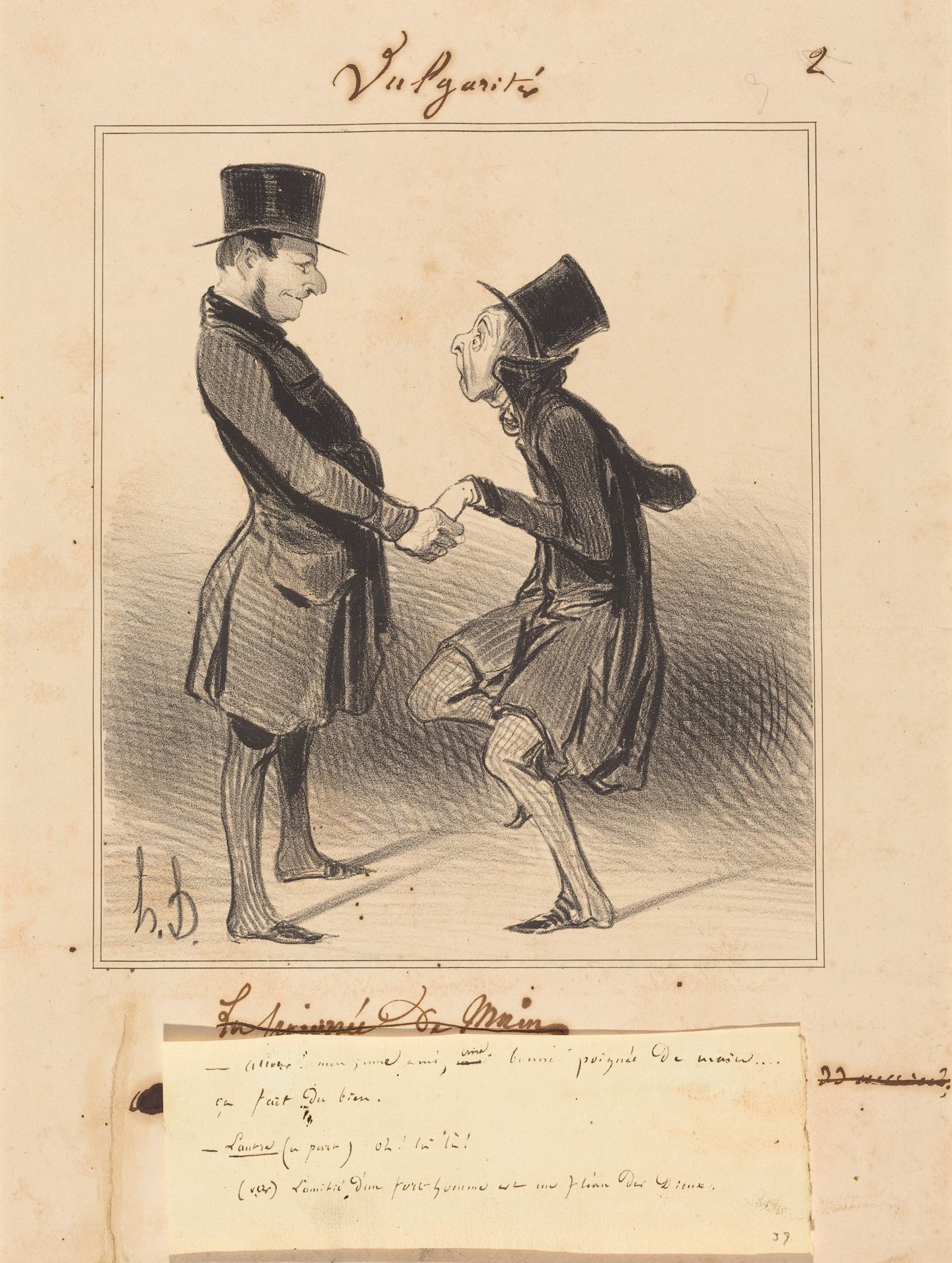Allons! mon jeune ami, une bonne poignée... by Honoré Daumier