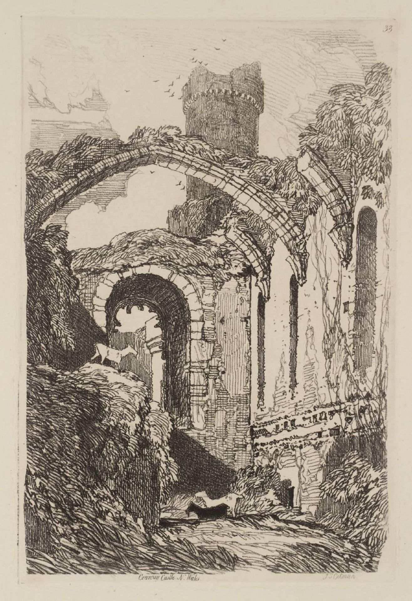 Conway Castle by John Sell Cotman