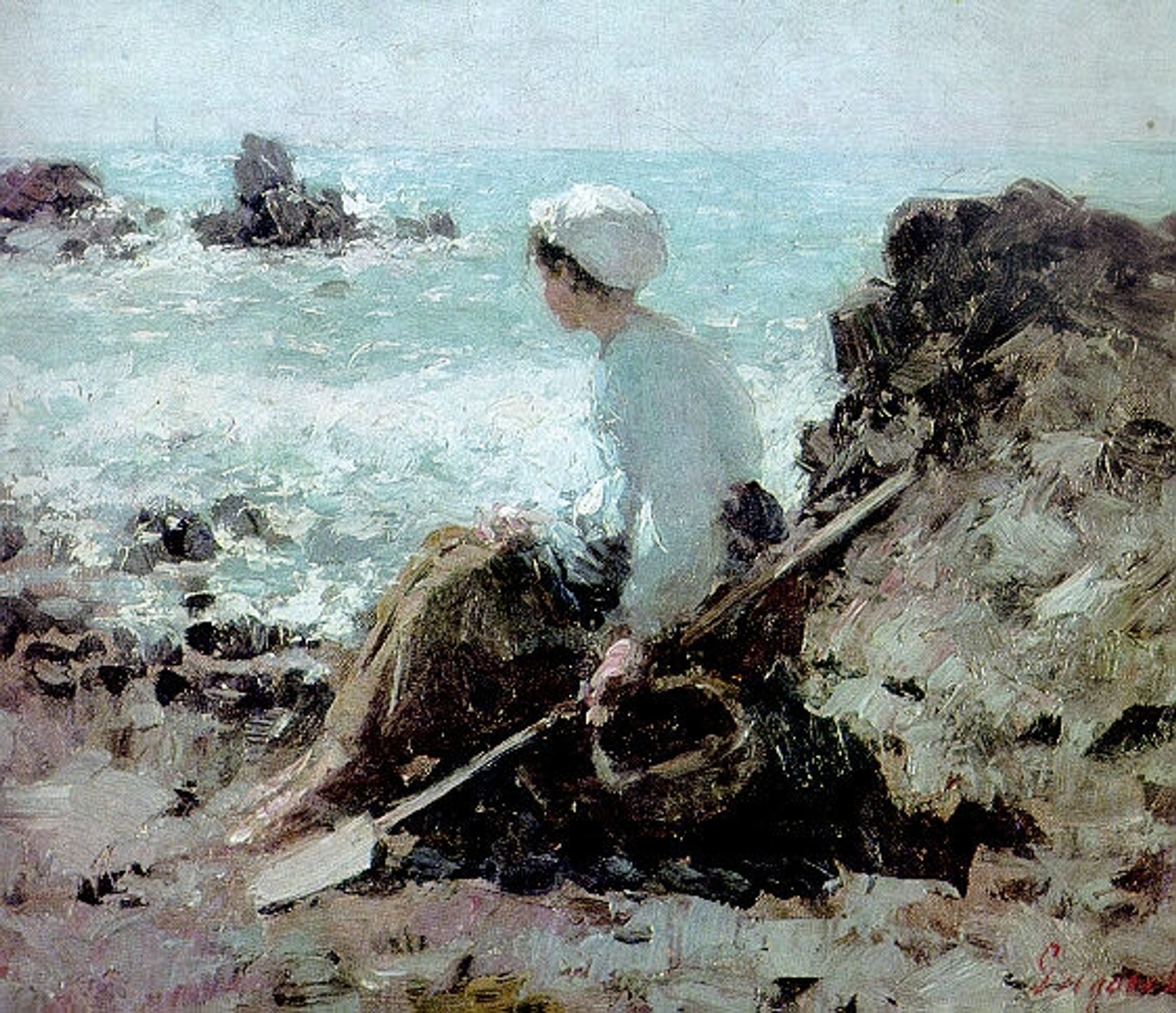 Fishermen in Grandville by Nicolae Grigorescu