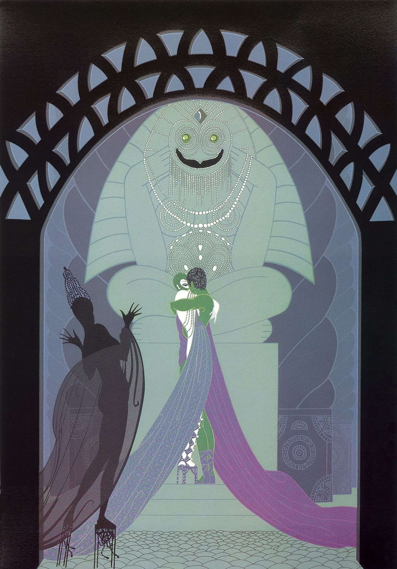 Lovers and Idol by Erte