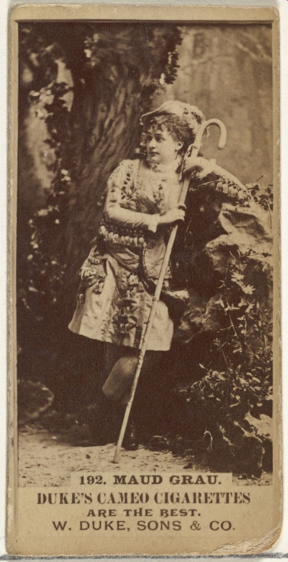 Card Number 192, Maud Grau, from the Actors and Actresses series (N145-5) issued by Duke Sons & Co. to promote Cameo Cigarettes by W. Duke, Sons & Co.
