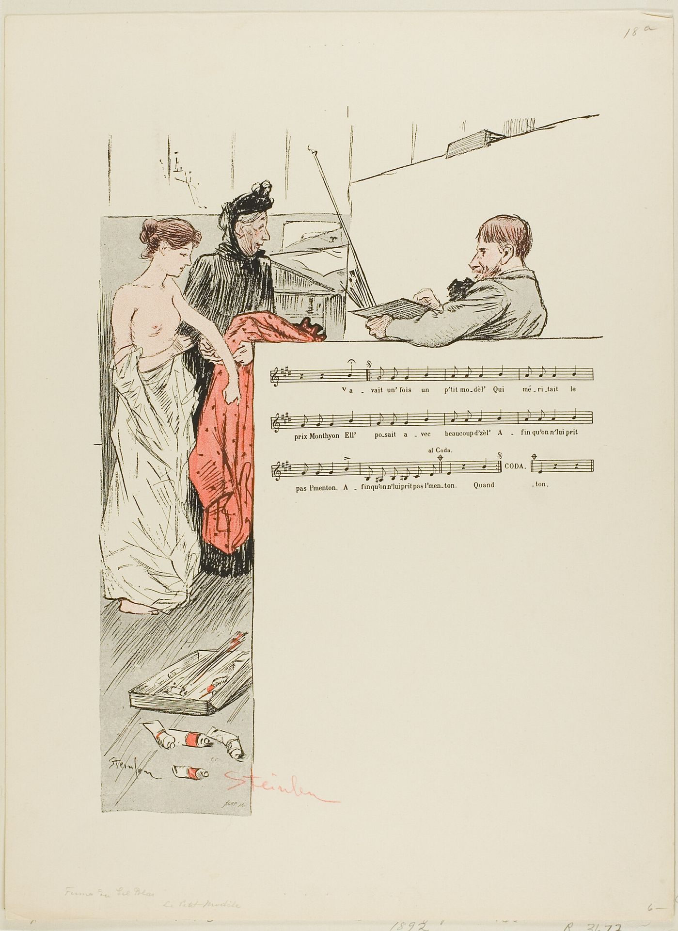 The Little Model by Théophile Alexandre Steinlen