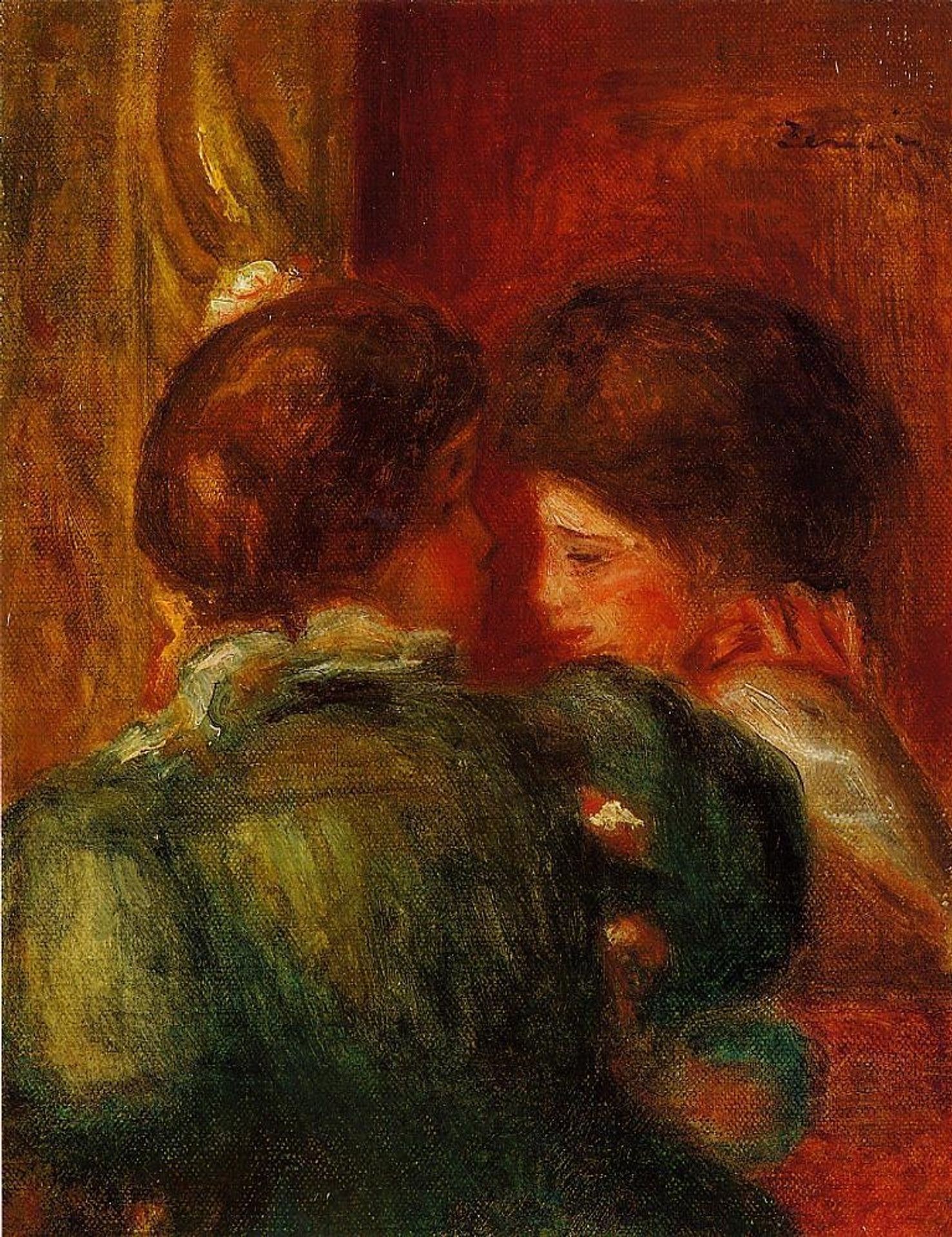 Two Women s Heads (The Loge) by Pierre-Auguste Renoir