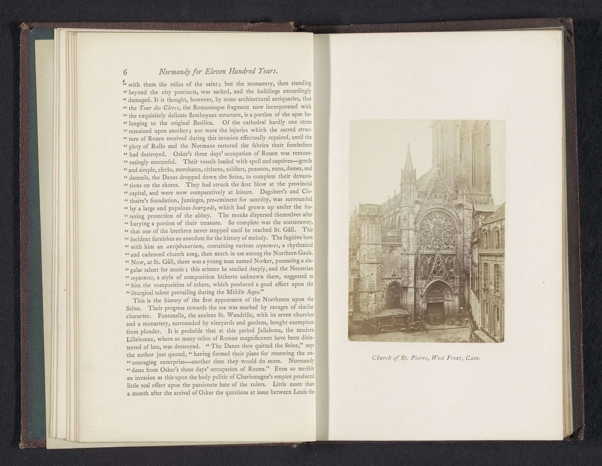 Church of St. Pierre, west front, Caen by Joseph Cundall