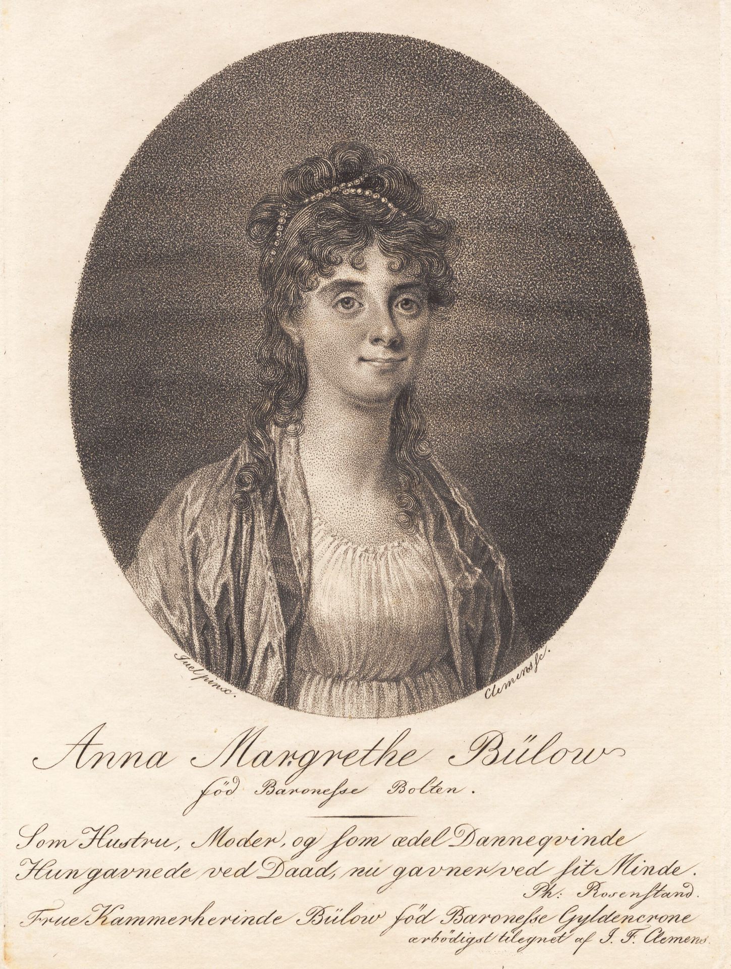 Anna Margrethe Bülow by J.F. Clemens