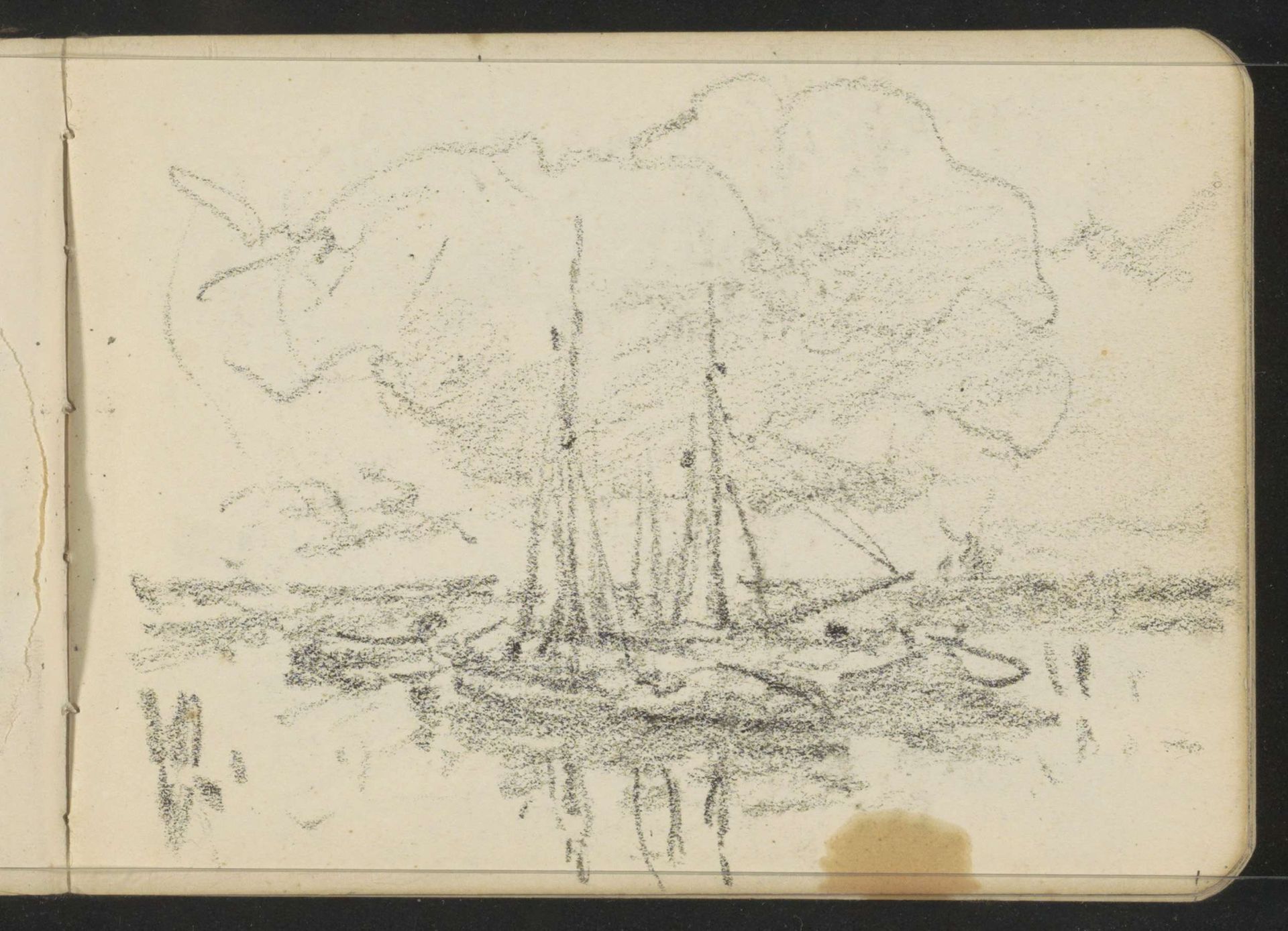 Zeilboten op het water by Willem Cornelis Rip