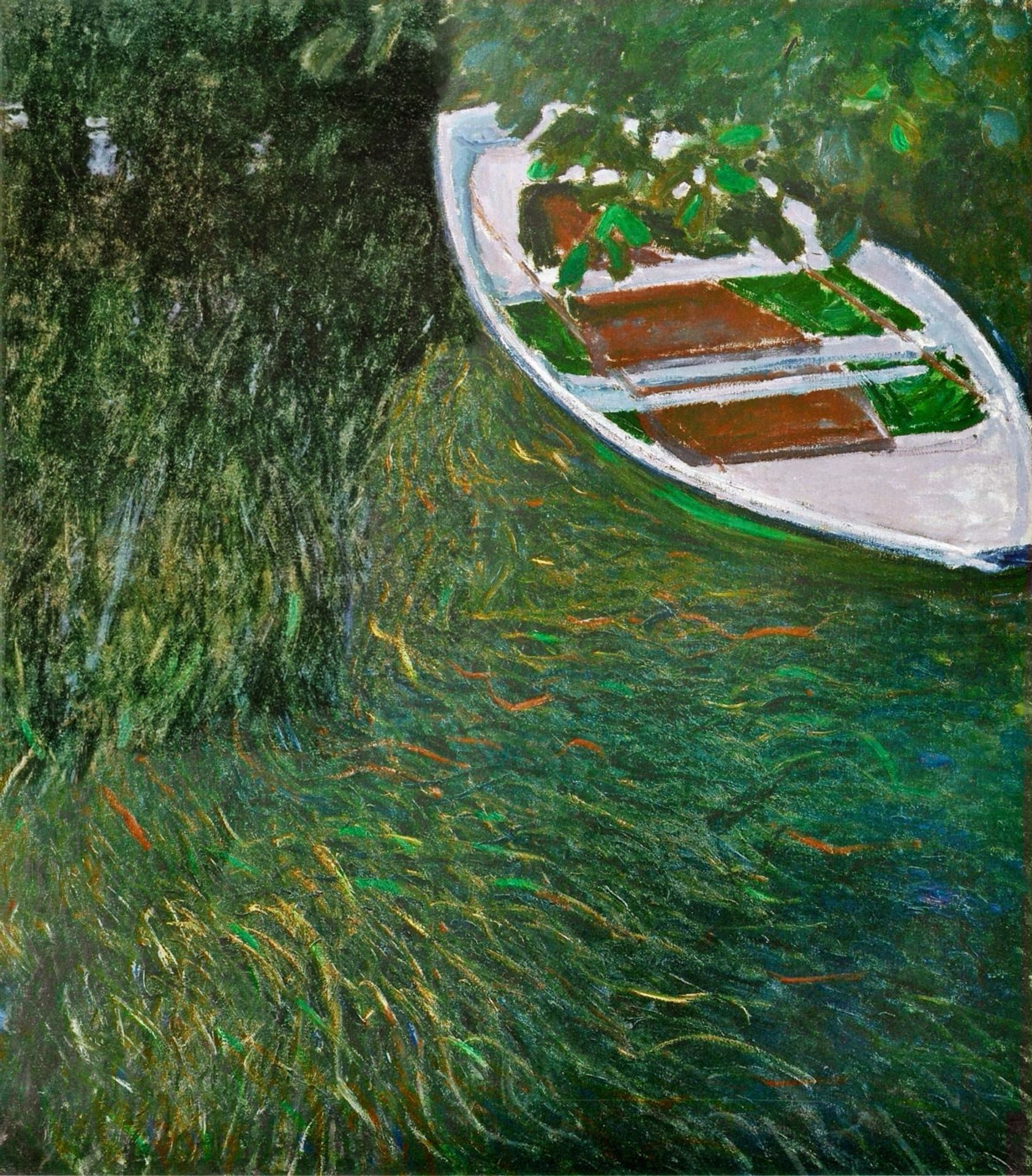 The Row Boat by Claude Monet