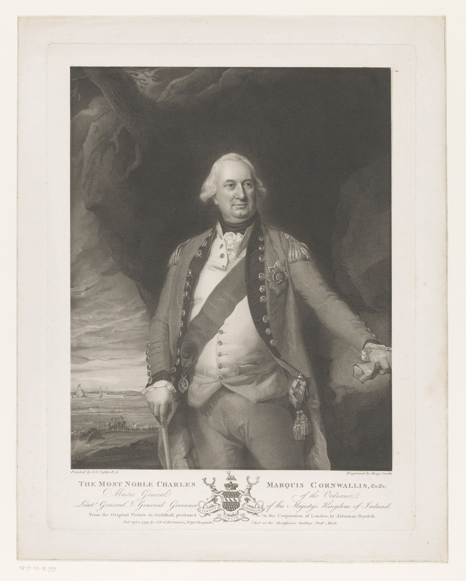 Portret van Charles Cornwallis by Benjamin Smith