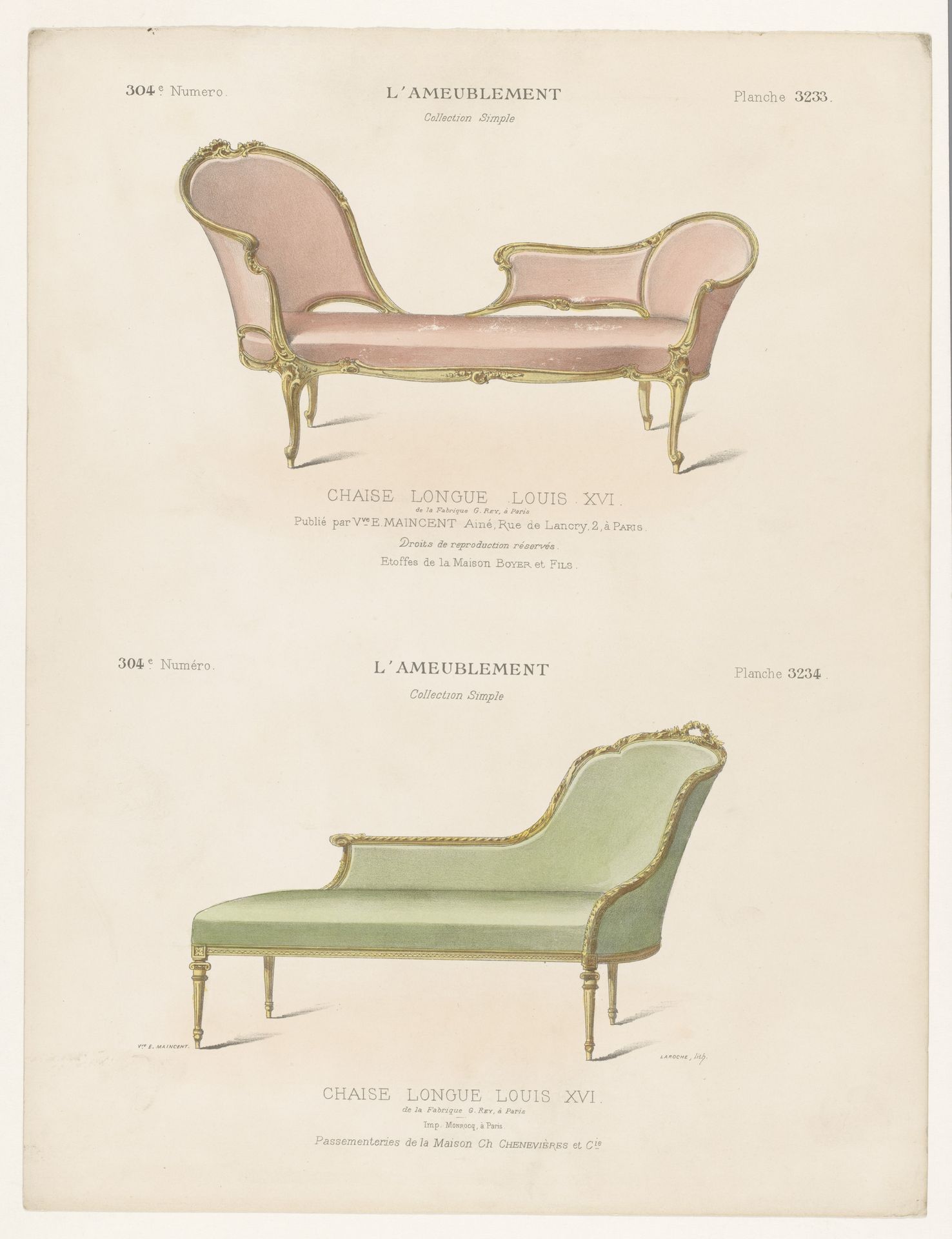 Twee chaise longues by Léon Laroche