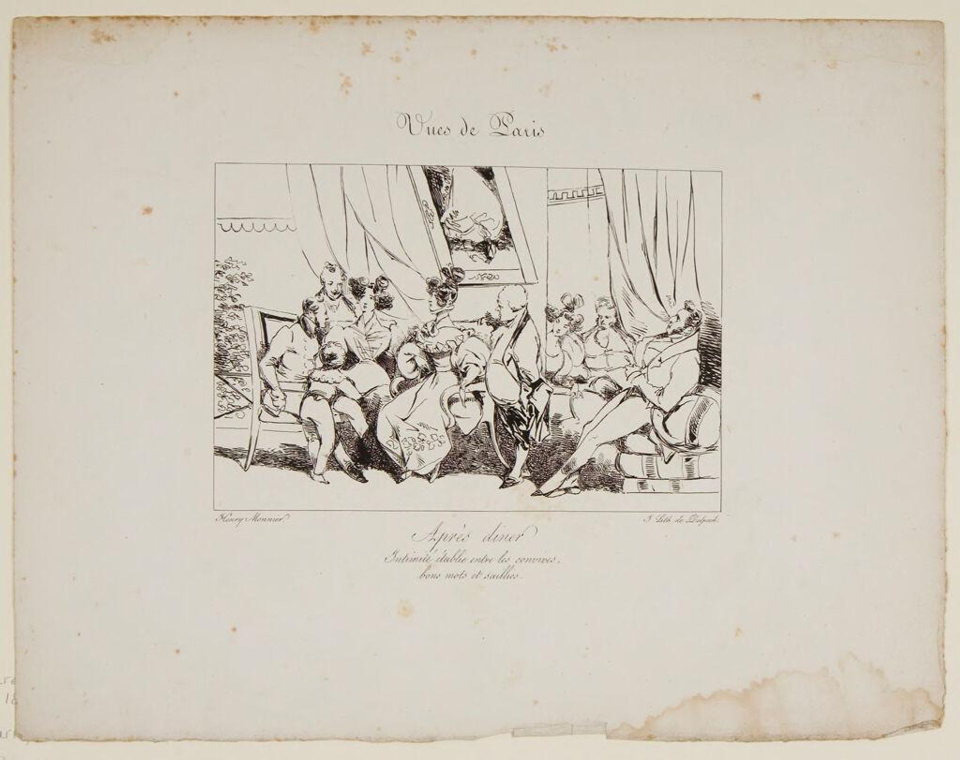 After Dinner by Henri Bonaventure Monnier