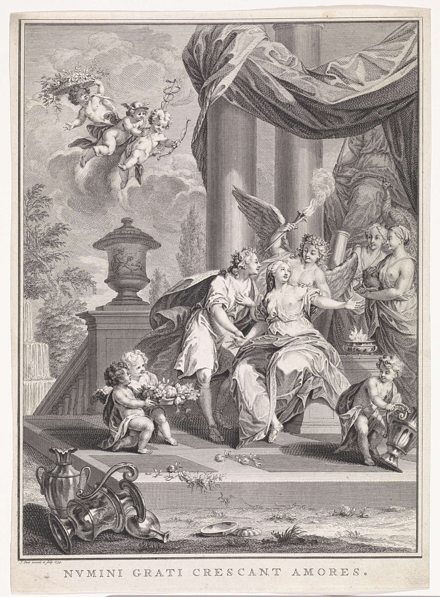 Liefdespaar in tempel van Juno by Jan Punt